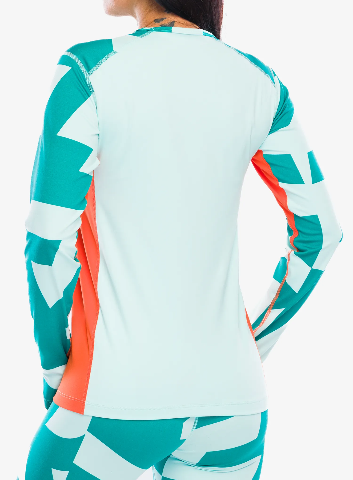Moteriškas termoaktyvus džemperis adidas TERREX Multi Synthetic Base Layer LS - semi flash aqua/semi imp orang