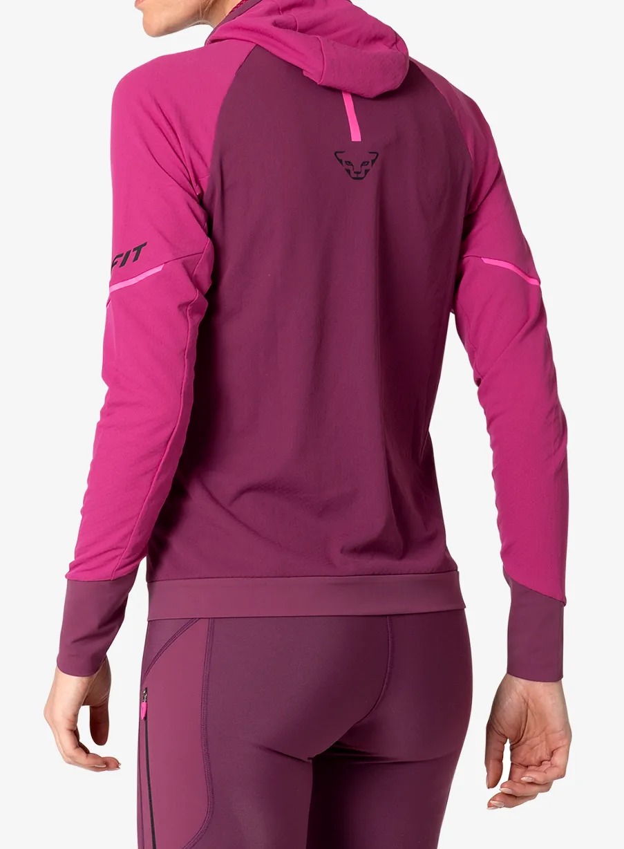 Moteriškas termoaktyvus džemperis Dynafit Alpine L/S Hooded Tee - magenta