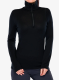 Moteriškas termoaktyvus džemperis Icebreaker 260 Tech L/S Half Zip - black