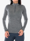 Moteriškas termoaktyvus džemperis Odlo Merino 200 BL Top Turtle Neck LS Half Zip - steel grey melange