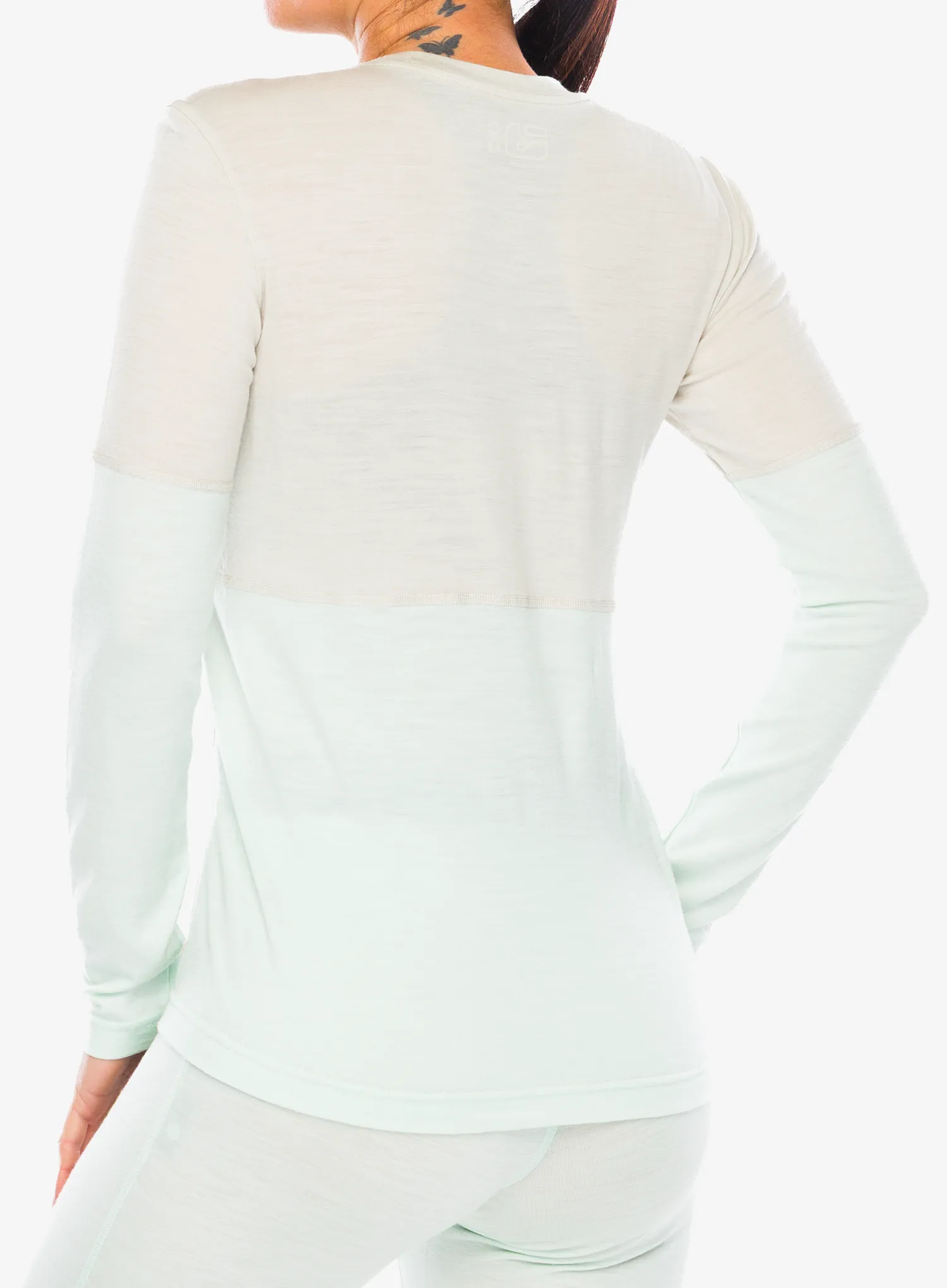 Moteriškas termoaktyvus džemperis Ortovox 185 Rock N Wool Long Sleeve - white tea