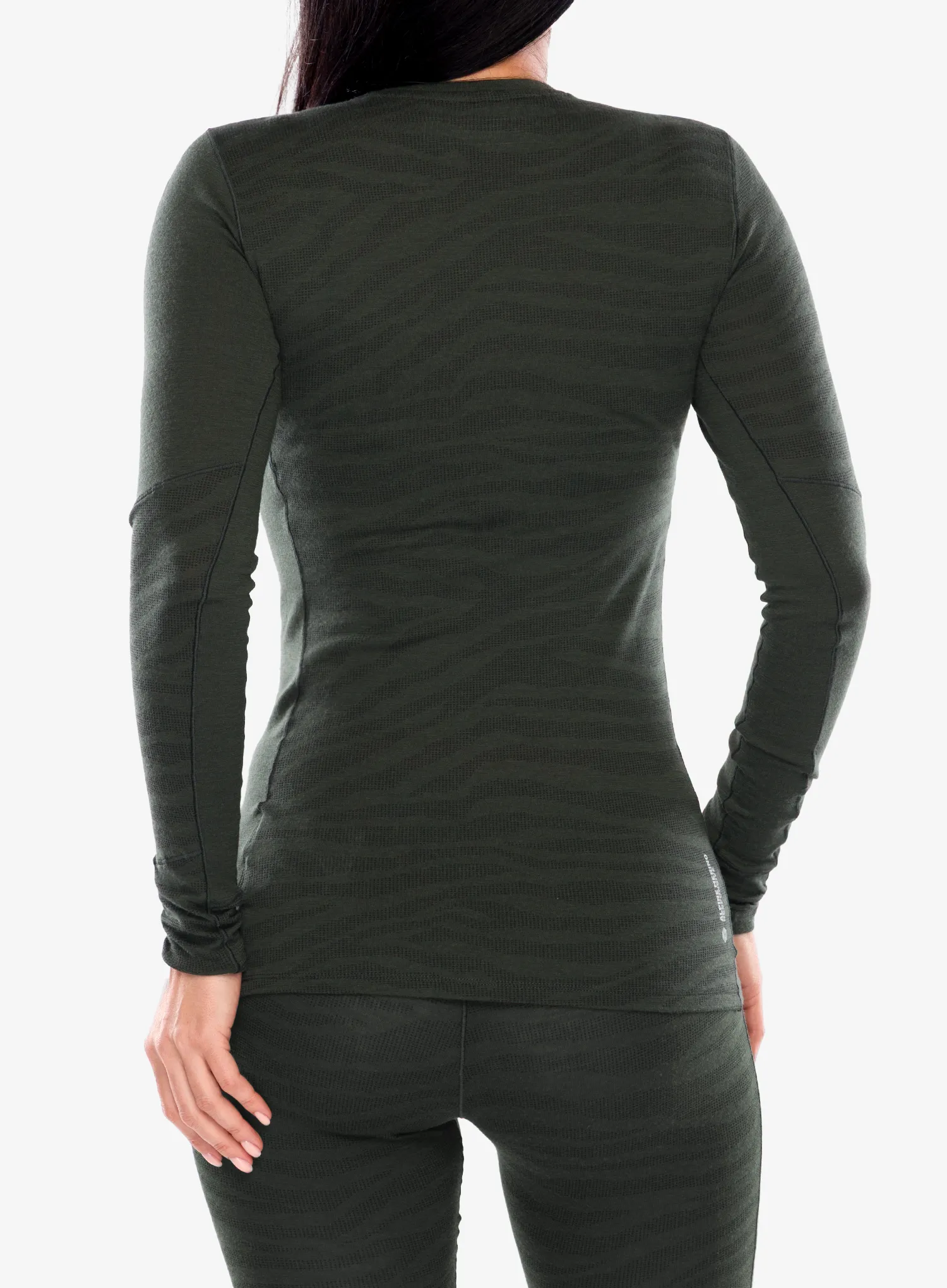 Moteriškas termoaktyvus džemperis Salewa Cristallo Warm Amr L/S Tee - dark olive