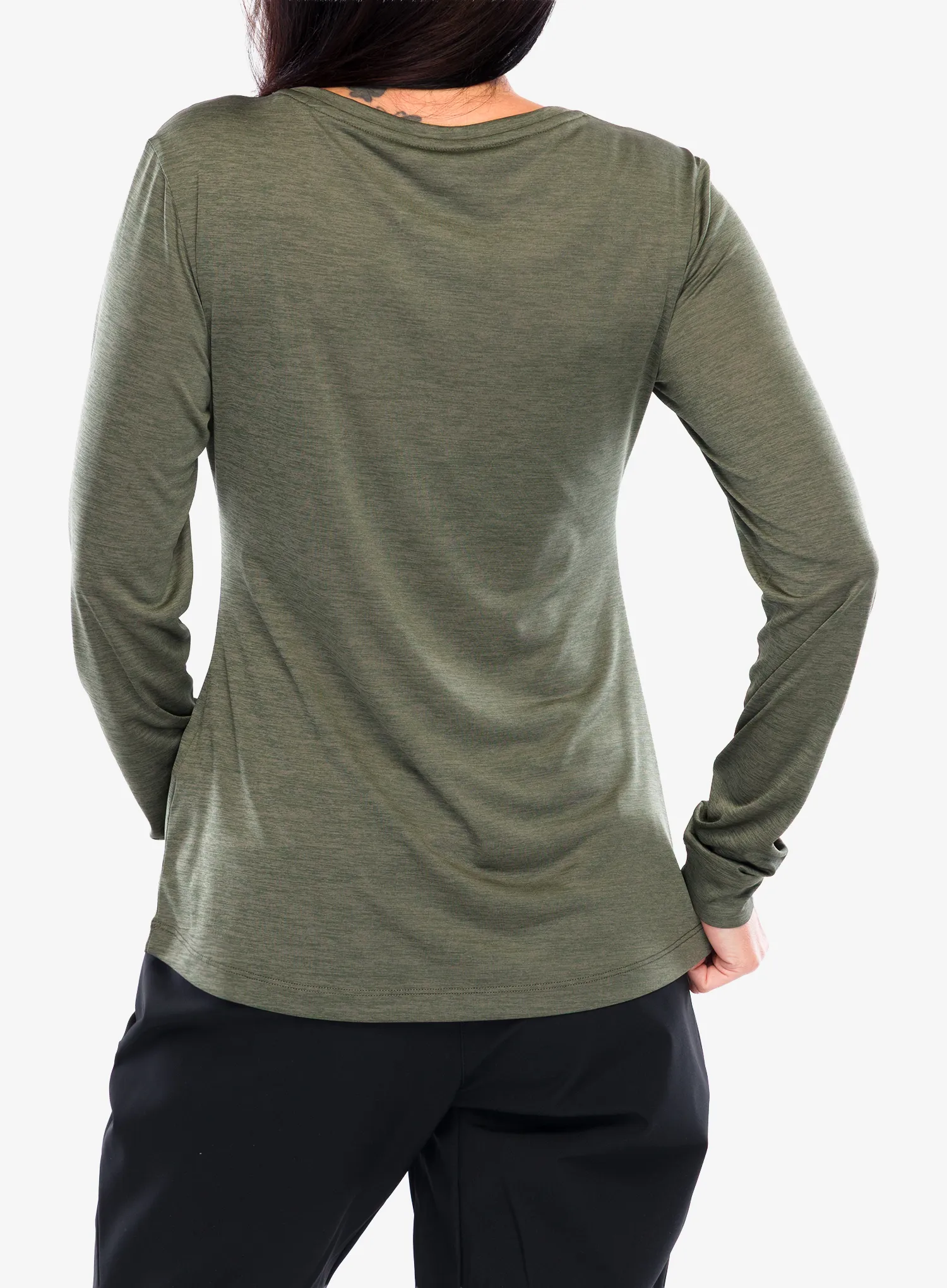 Džemperis moterims Salewa Puez Melange Dry L/S Tee - faded green melange