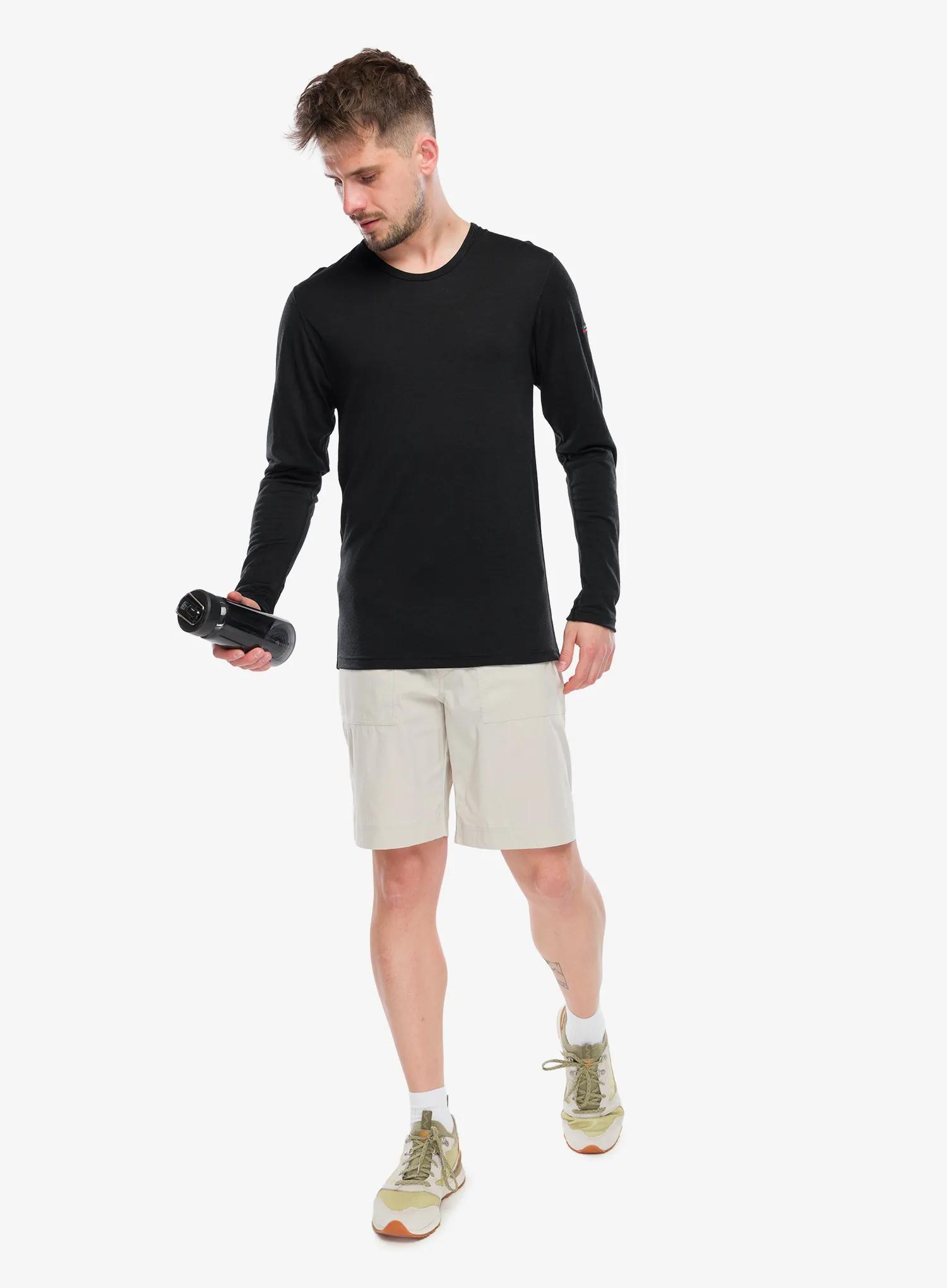 Termoaktyvus džemperis Devold Breeze Merino 150 Shirt - black