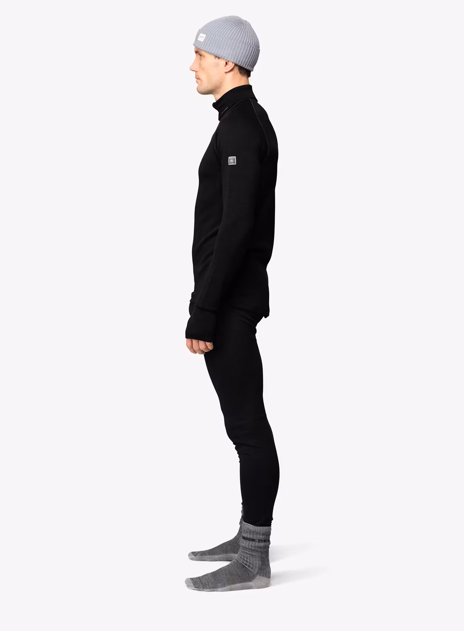 Termoaktyvus džemperis Devold Expedition Merino 235 Z.Neck - black