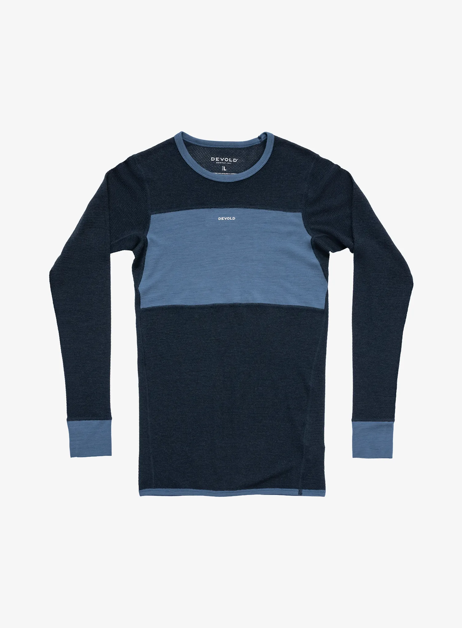 Termoaktyvus džemperis Devold Wool Mesh 190 Shirt - berry/ink