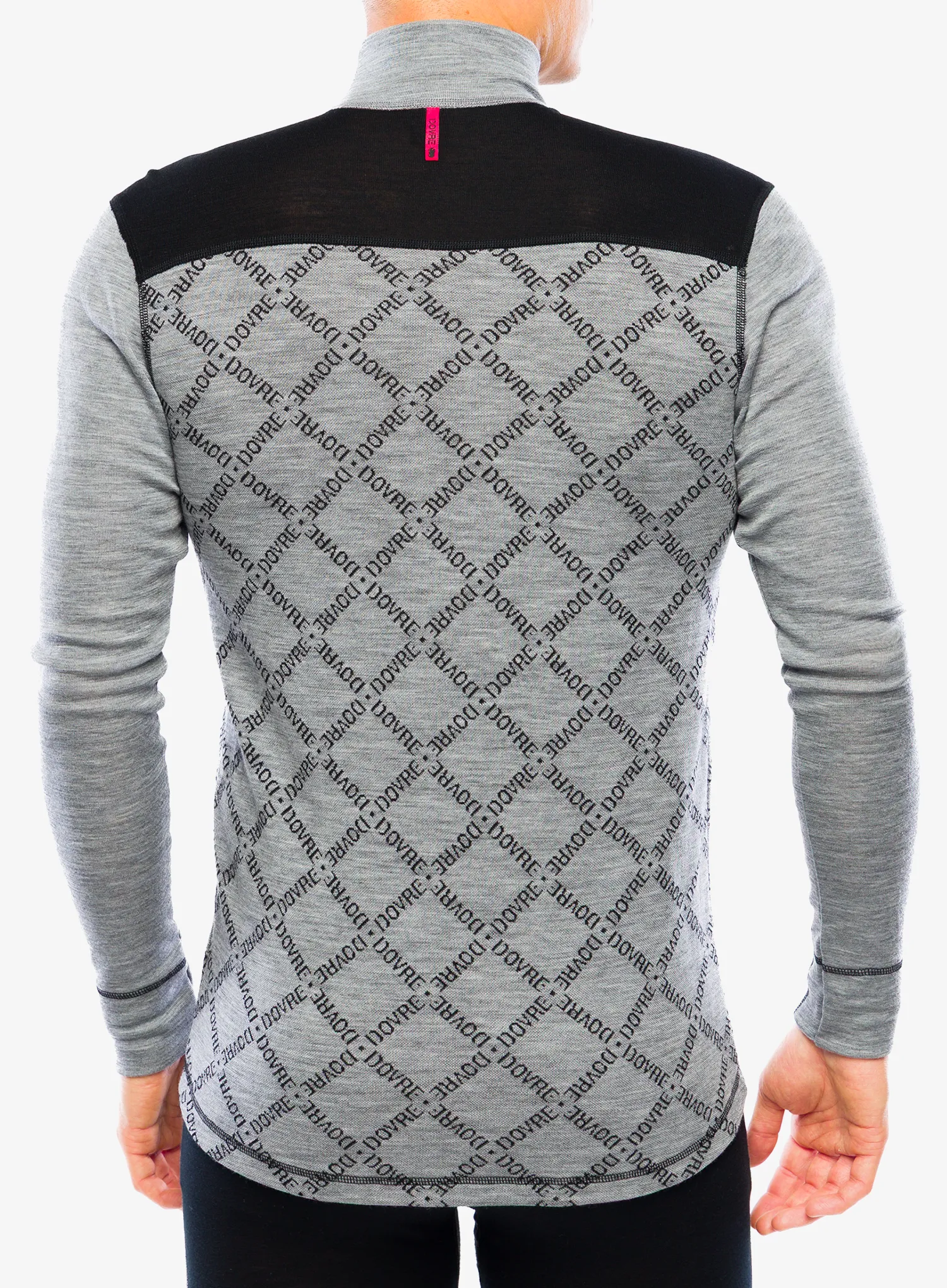 Termoaktyvus džemperis Dovre 100% Merino Wool Half Zip - grey