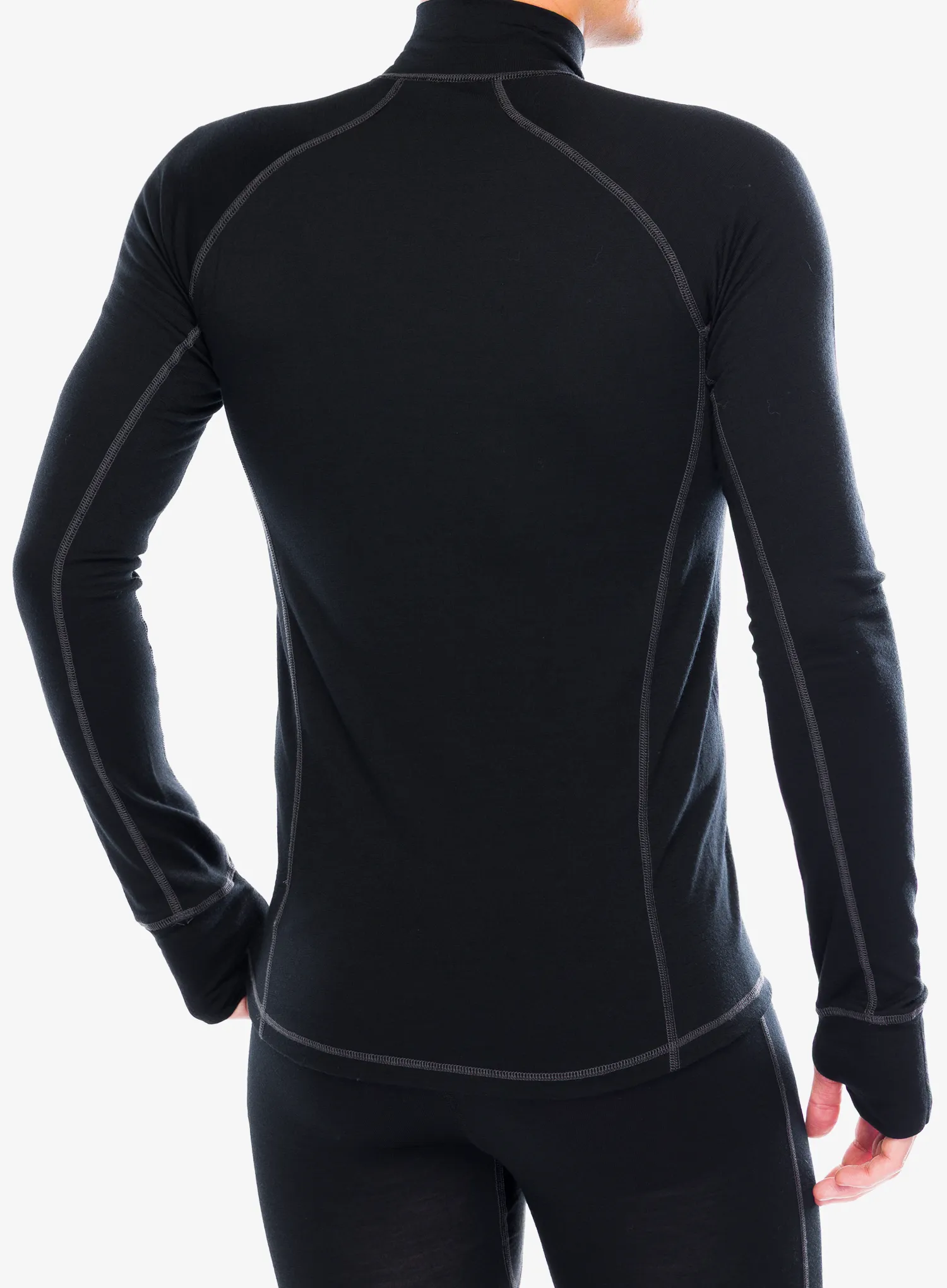Termoaktyvus džemperis Dovre Wool Zip Active - black