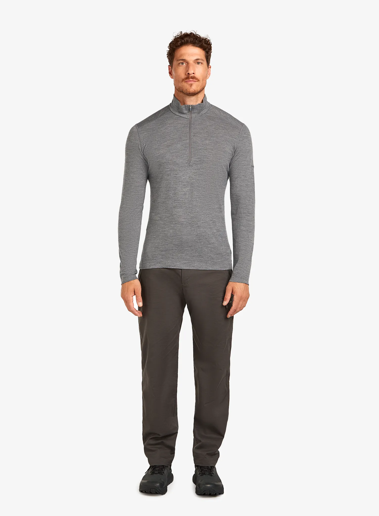 Termoaktyvus džemperis Icebreaker 200 Oasis L/S Half Zip - gritstone hthr