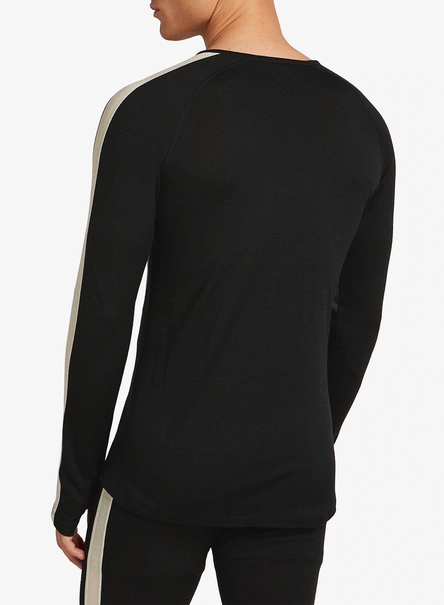 Termoaktyvus džemperis Icebreaker Merino 200 Oasis+ LS Crewe - black/jet hthr/undyed/cb
