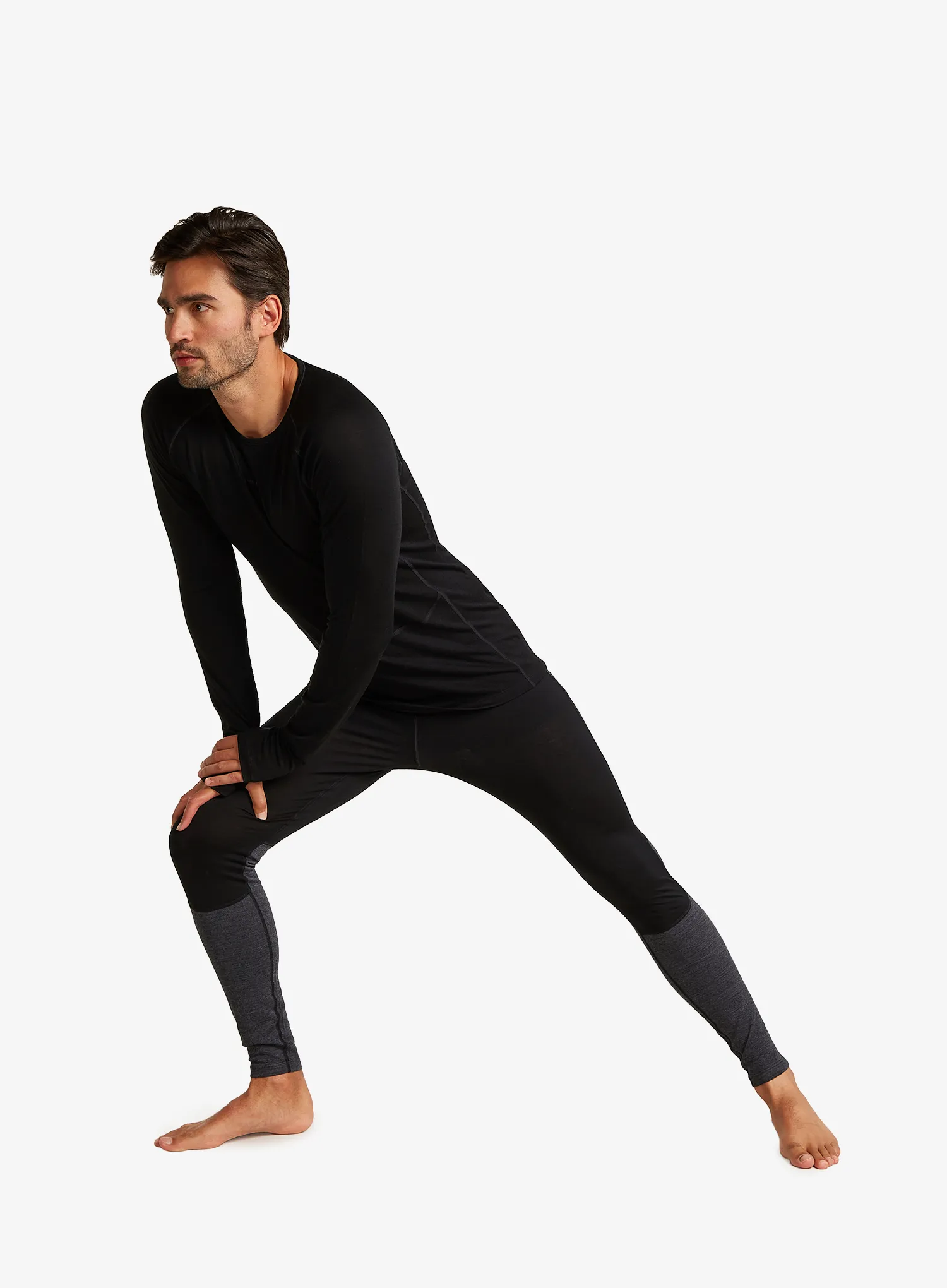 Termoaktyvus džemperis Icebreaker Merino 200 ZoneKnit LS Crewe - black