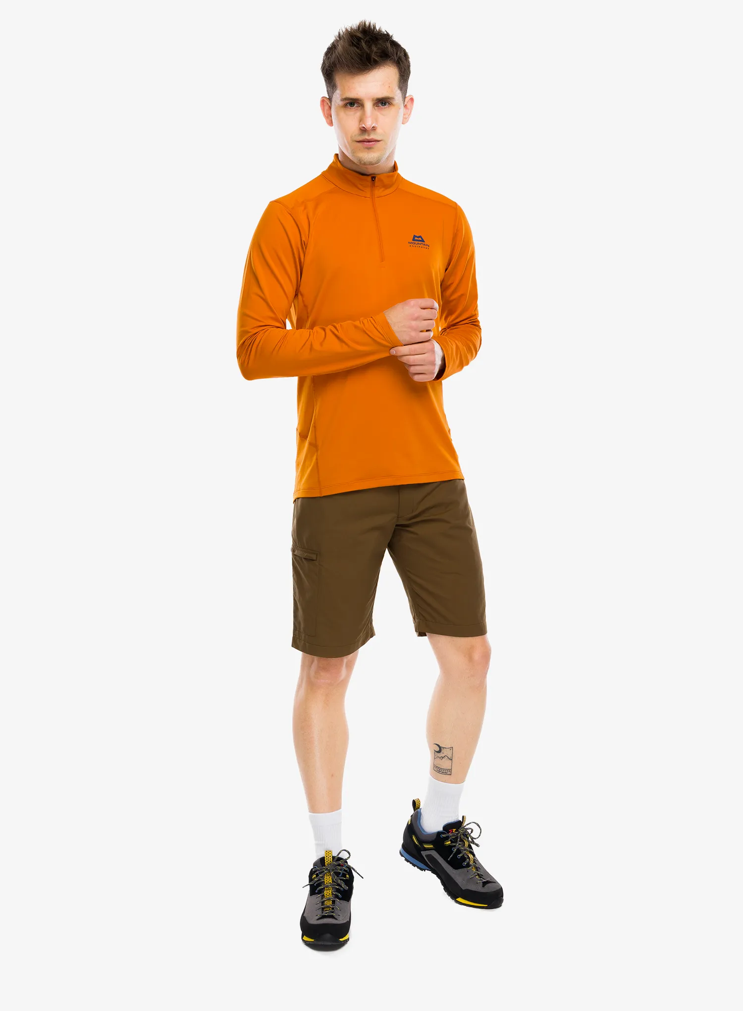 Termoaktyvus džemperis Mountain Equipment Cerrig LS Zip-T - rust
