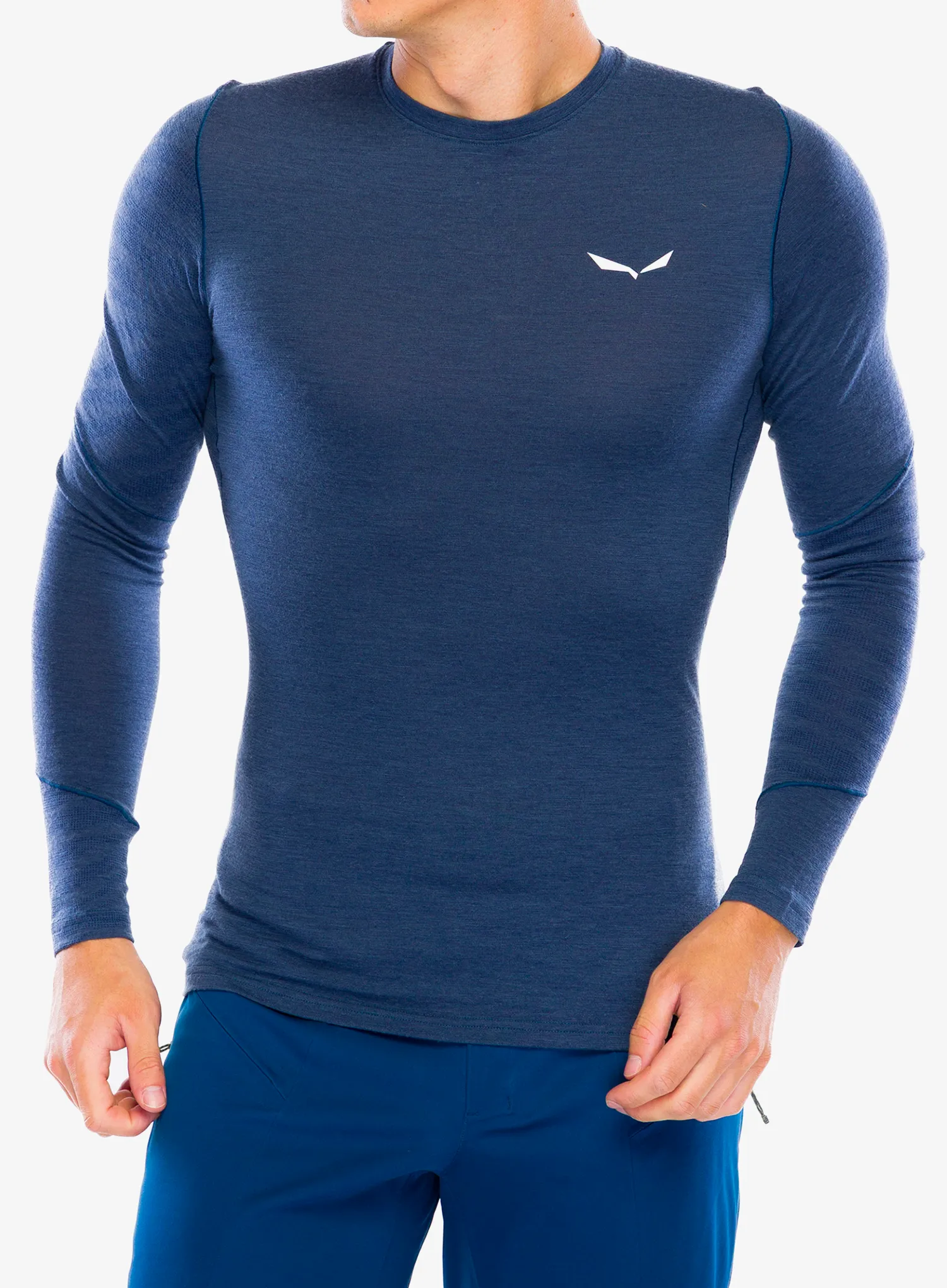 Termoaktyvus džemperis Salewa Cristallo Warm Amr L/S Tee - dark denim