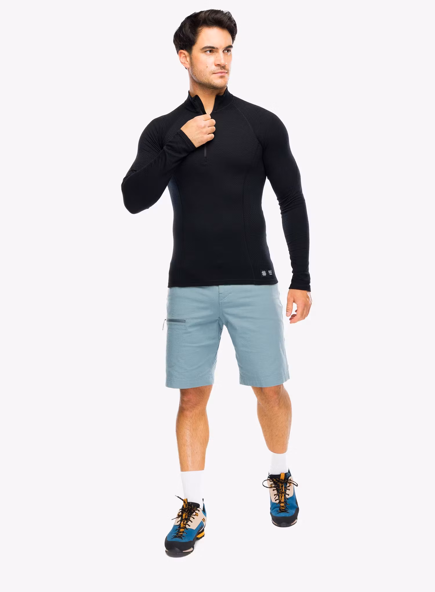 Termoaktyvus džemperis Sensor Merino DF Tee L/S Zip - black