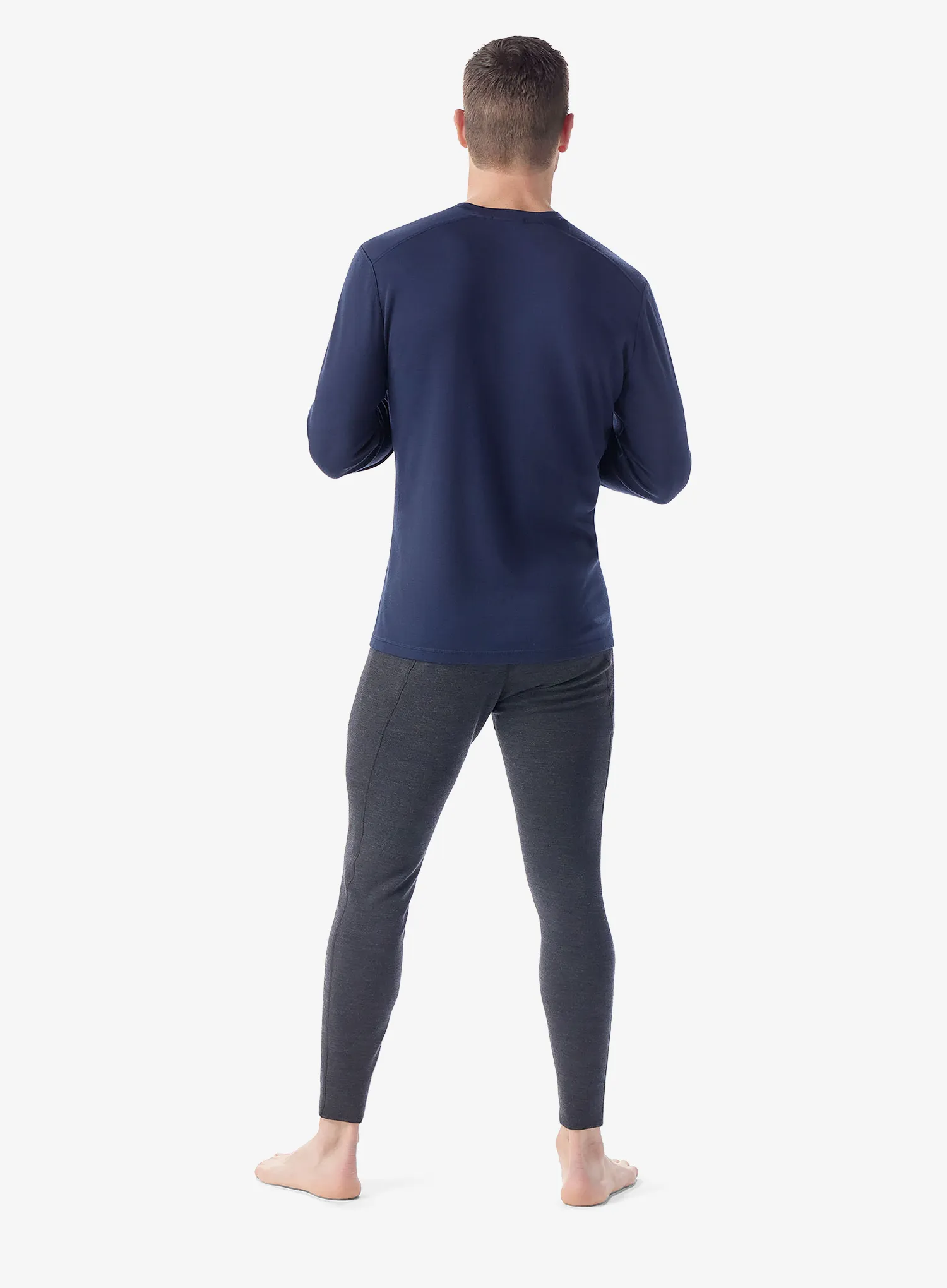 Termoaktyvus džemperis Smartwool Classic Thermal Merino Base Layer Crew Boxed - deep navy