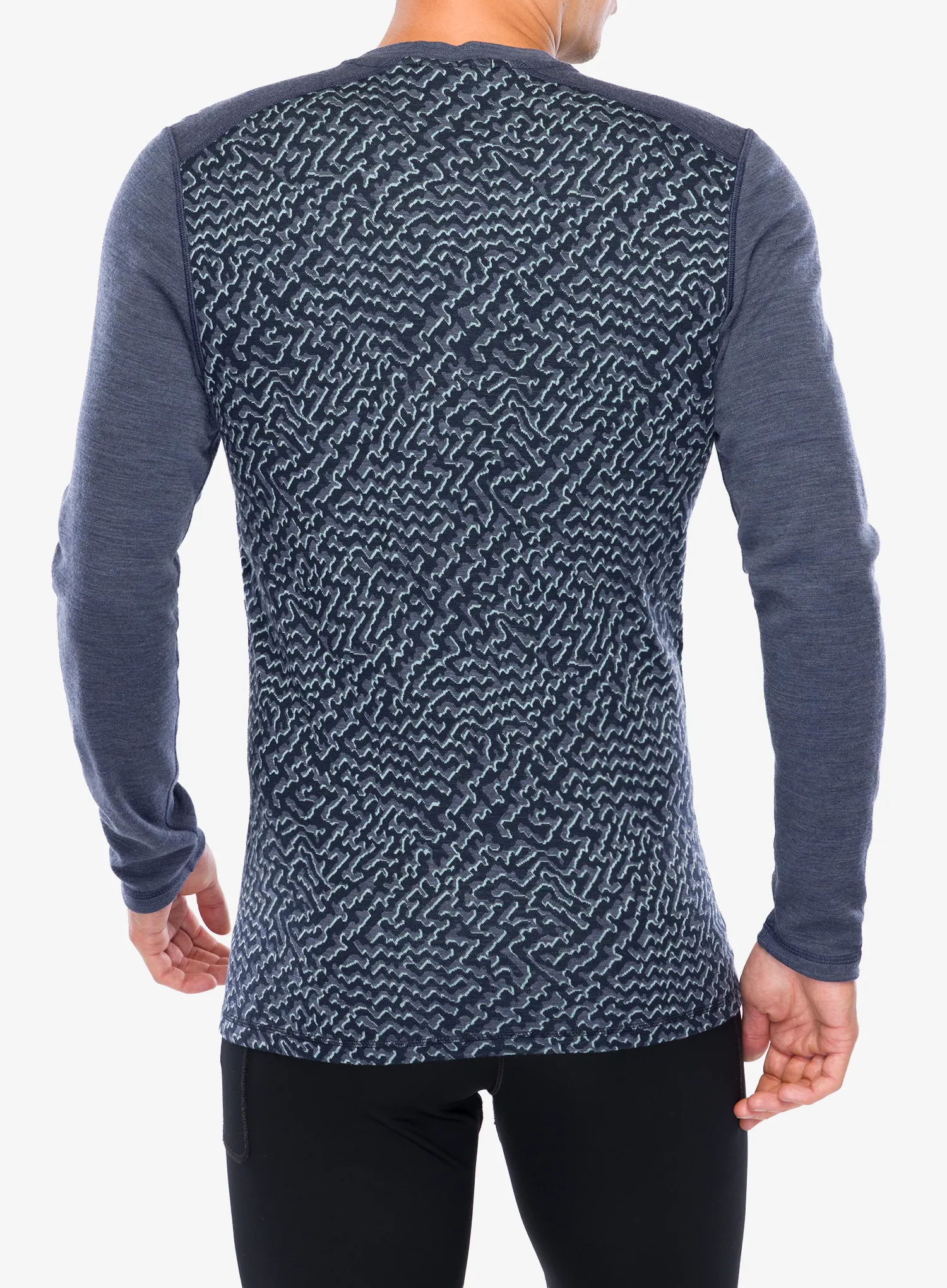 Termoaktyvus džemperis Smartwool Classic Thermal Merino Base Layer Crew Boxed - nightfall retro line