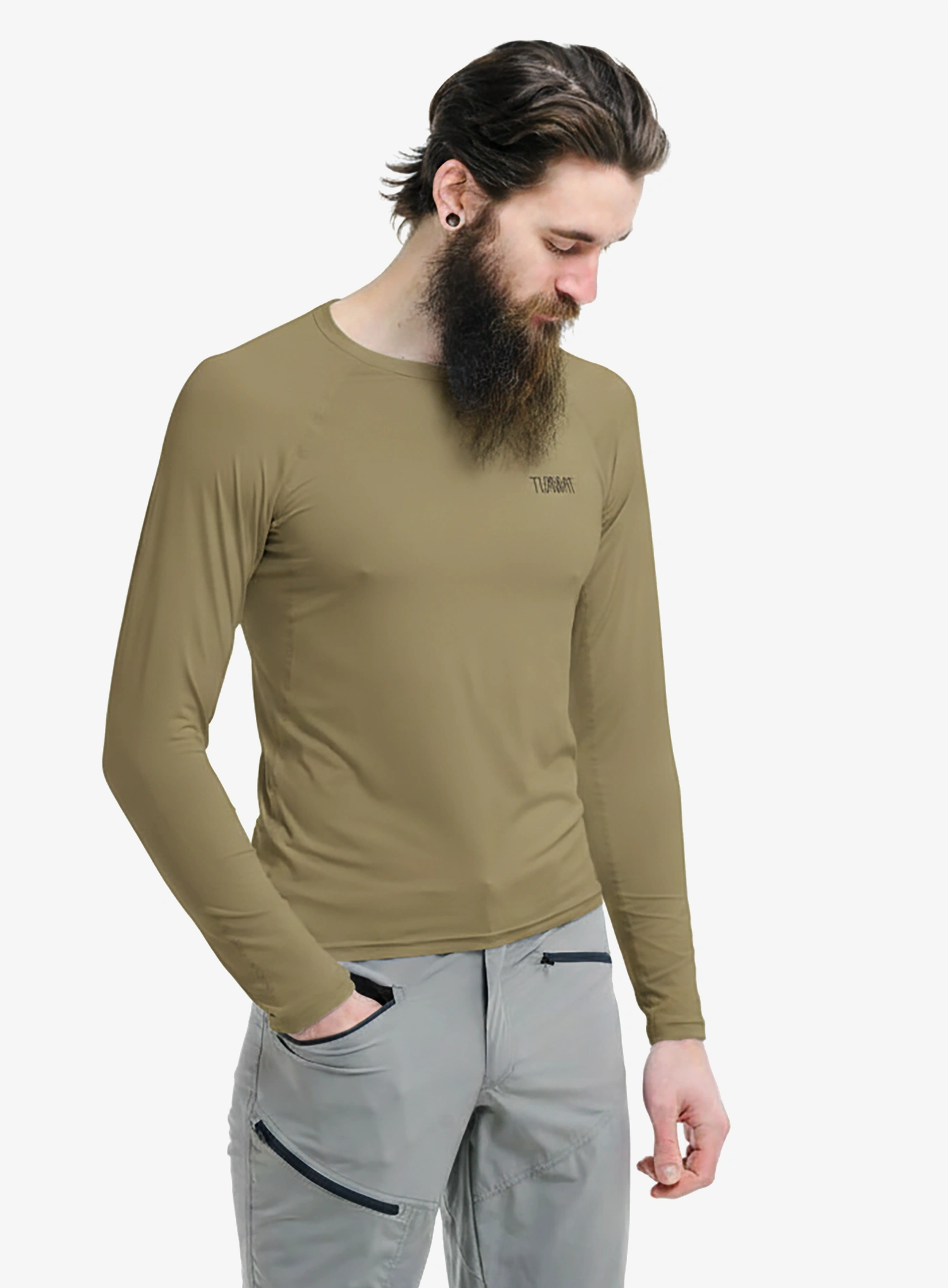 Termoaktyvus džemperis Turbat Hike Lite LS Thermo T-Shirt - cornstalk sand
