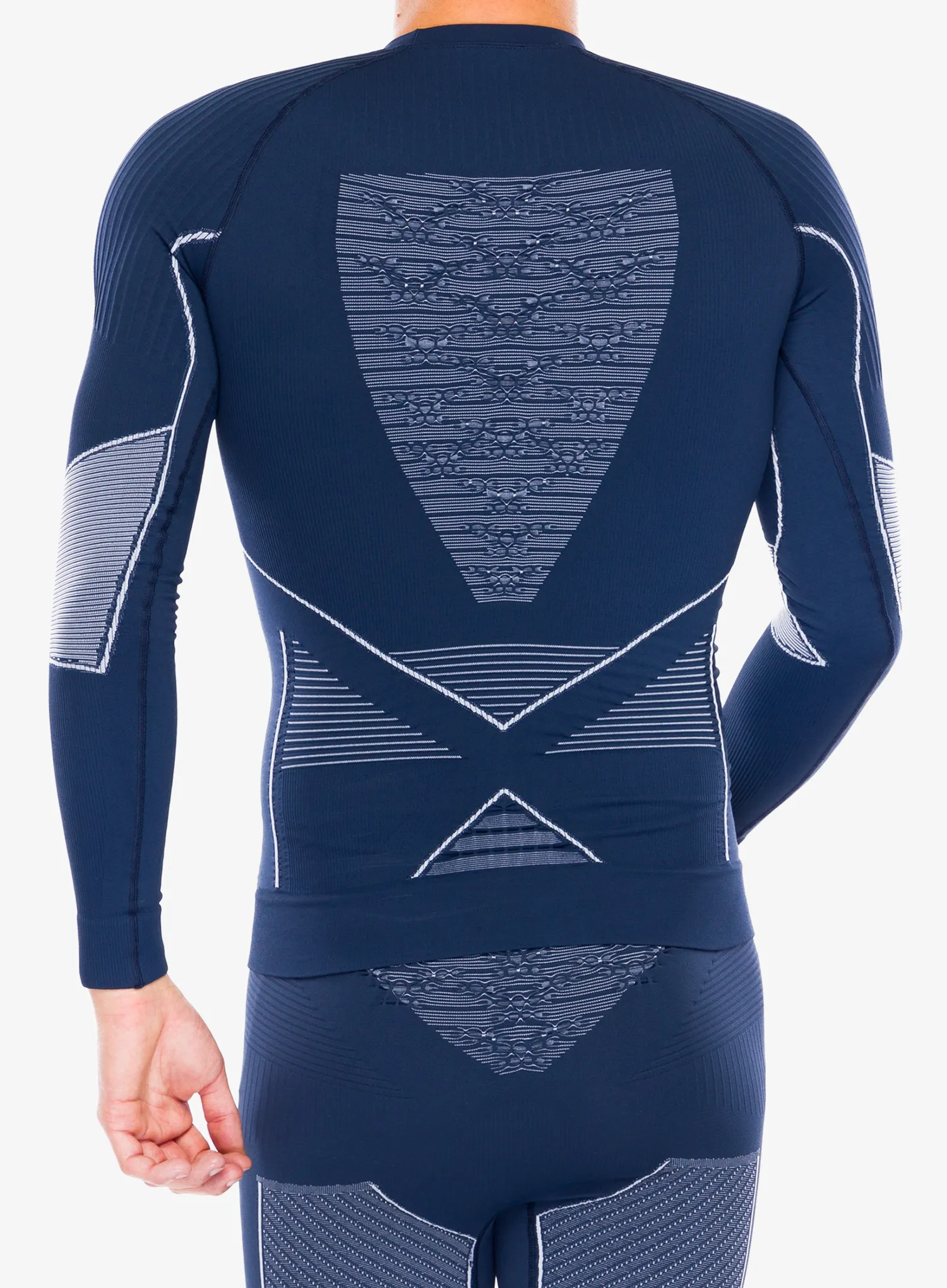 Termoaktyvus džemperis X-Bionic Energy Accumulator 4.0 Shirt Round Neck - marine/optical white