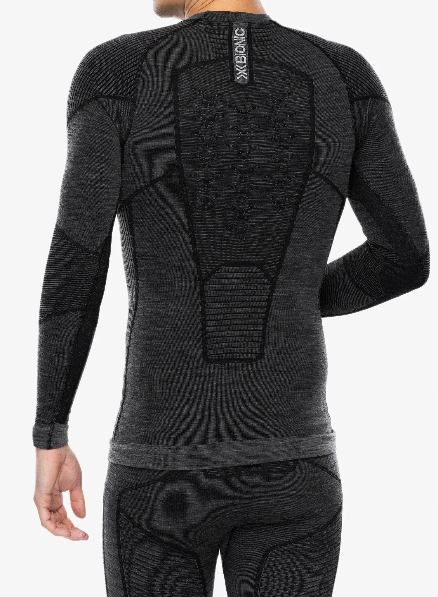 Termoaktyvus džemperis X-Bionic Symbio Merino Shirt LS - rhino grey