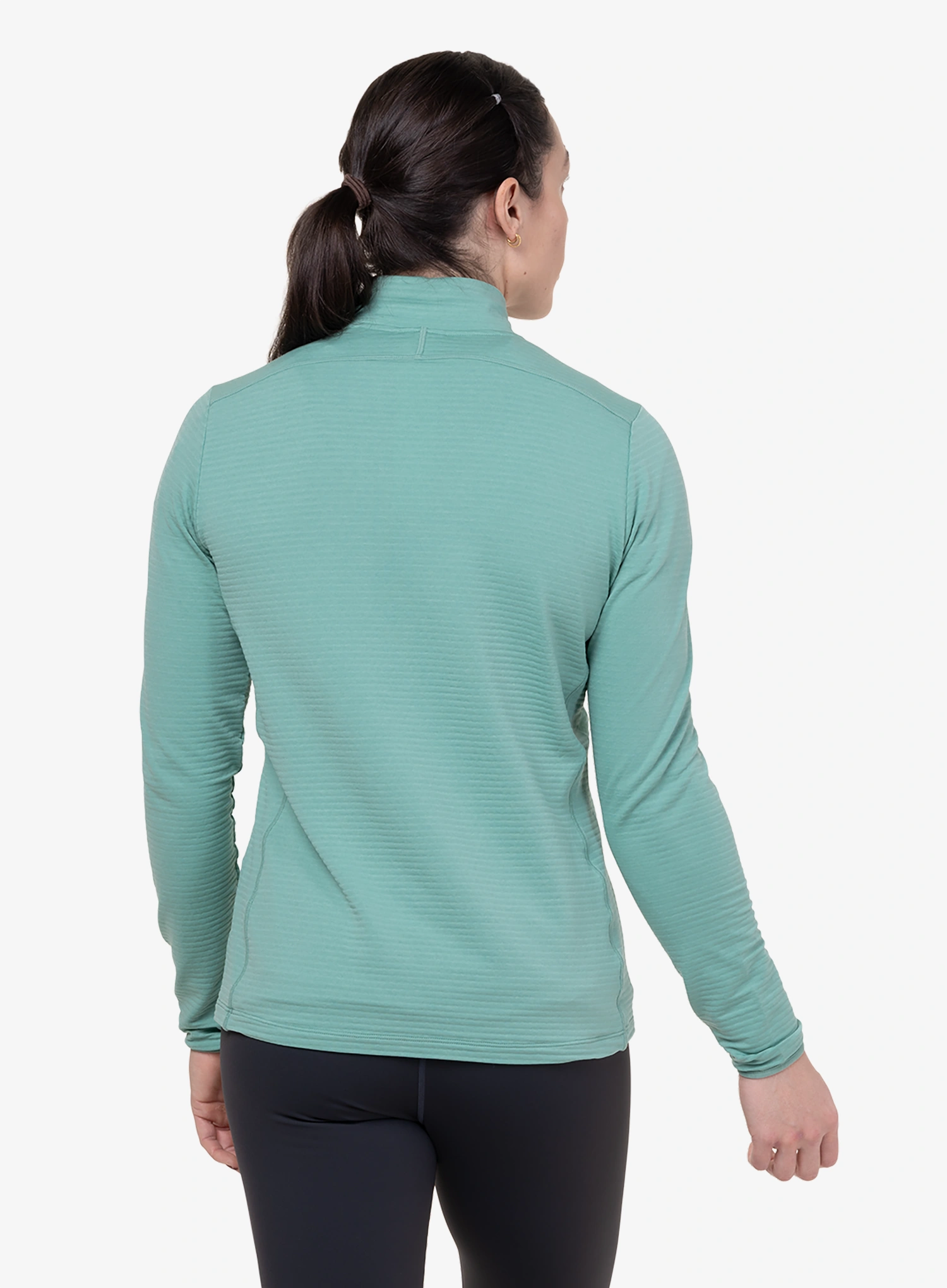 Moteriškas laipiojimo džemperis Mountain Equipment Lumiko Zip-T - lichen green/d.teal
