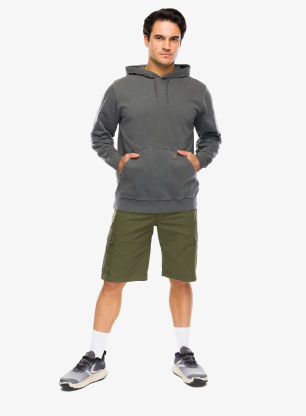 Džemperis su gobtuvu Carhartt Durham Garment Dyed Logo Sweatshirt - shadow