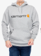 Džemperis su gobtuvu Carhartt Signature Logo Sweatshirt - heather grey