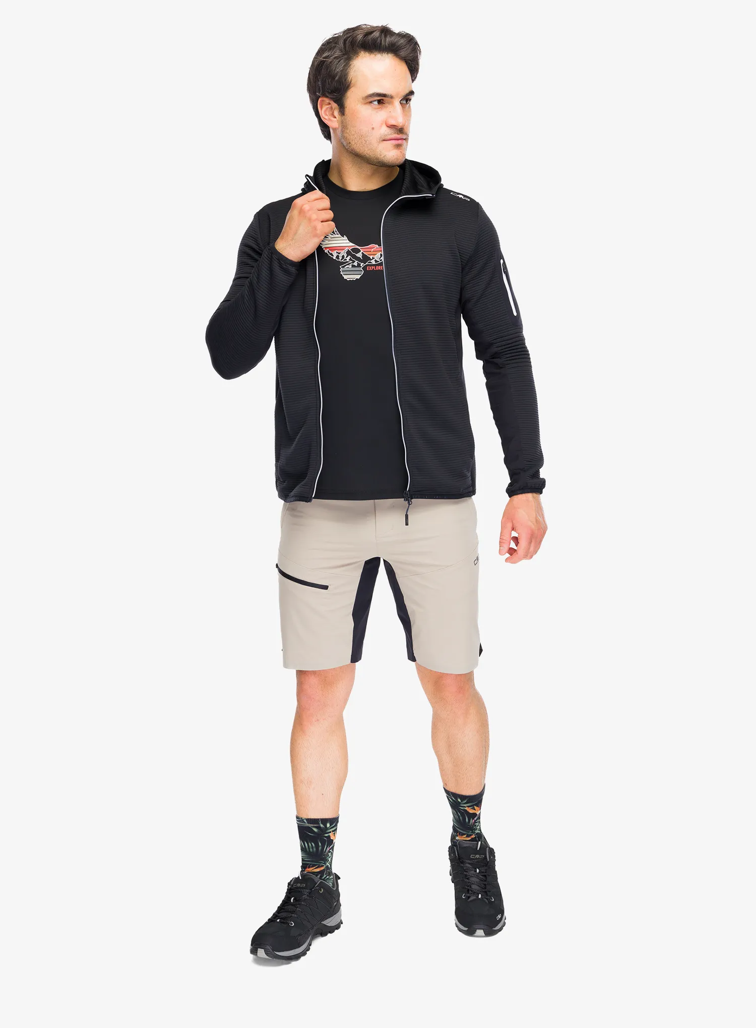 Džemperis su gobtuvu CMP Mirevo Jacket - antracite
