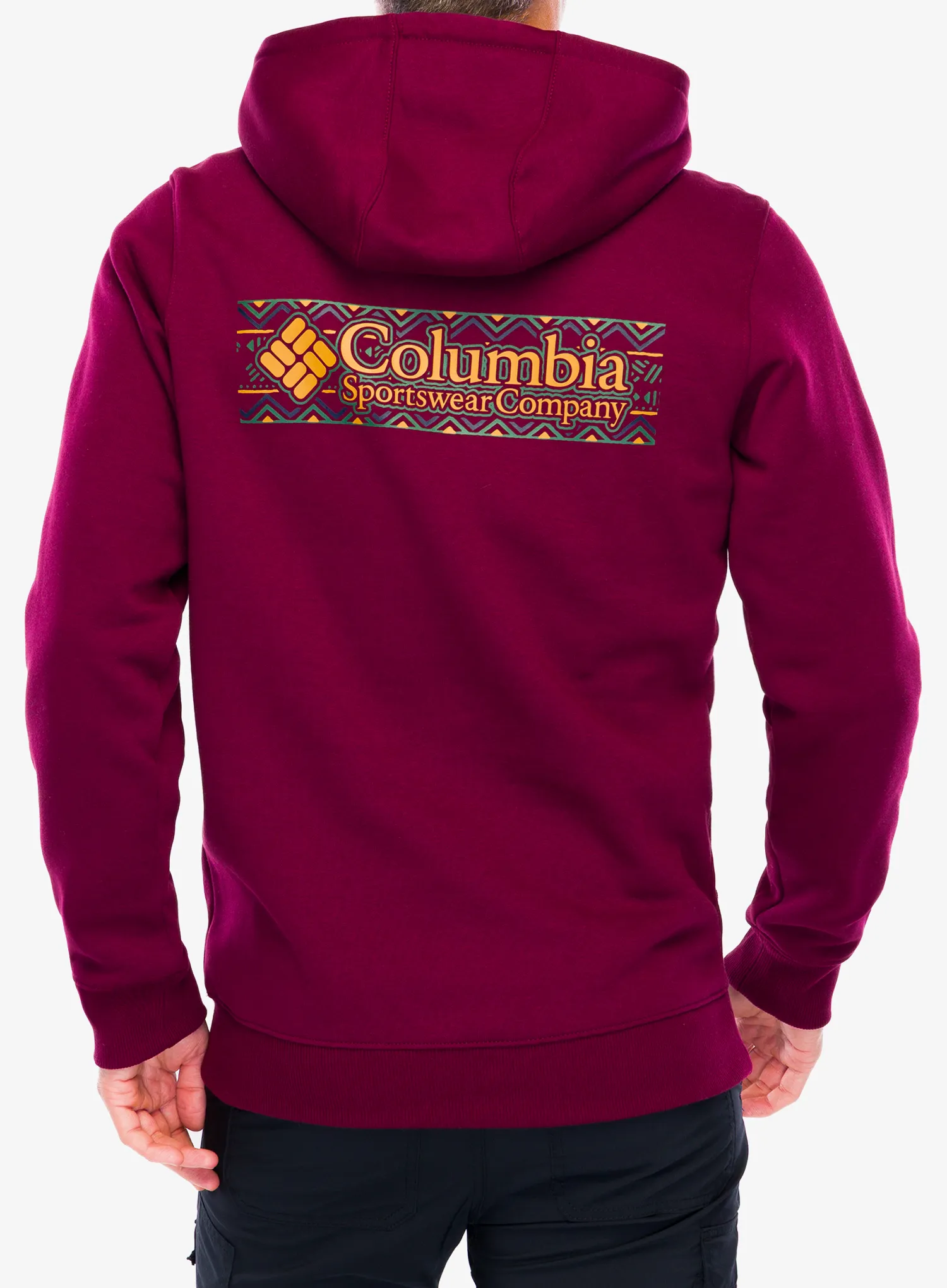 Džemperis su gobtuvu Columbia Meridian Creek Graphic Hoodie - rich wine branded blanket