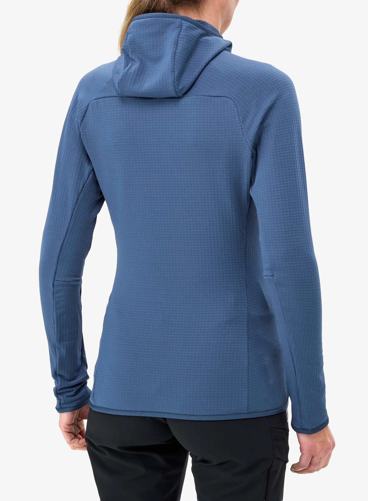 Džemperis su gobtuvu moteriškas Millet Fusion Grid Hoodie - dark denim