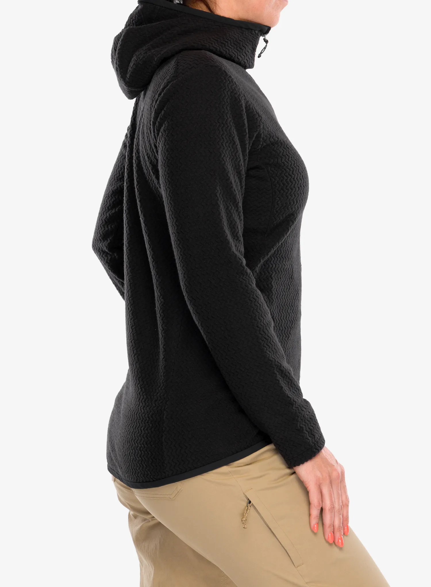 Džemperis su gobtuvu moteriškas Patagonia R1 Air Full-Zip Hoody - black