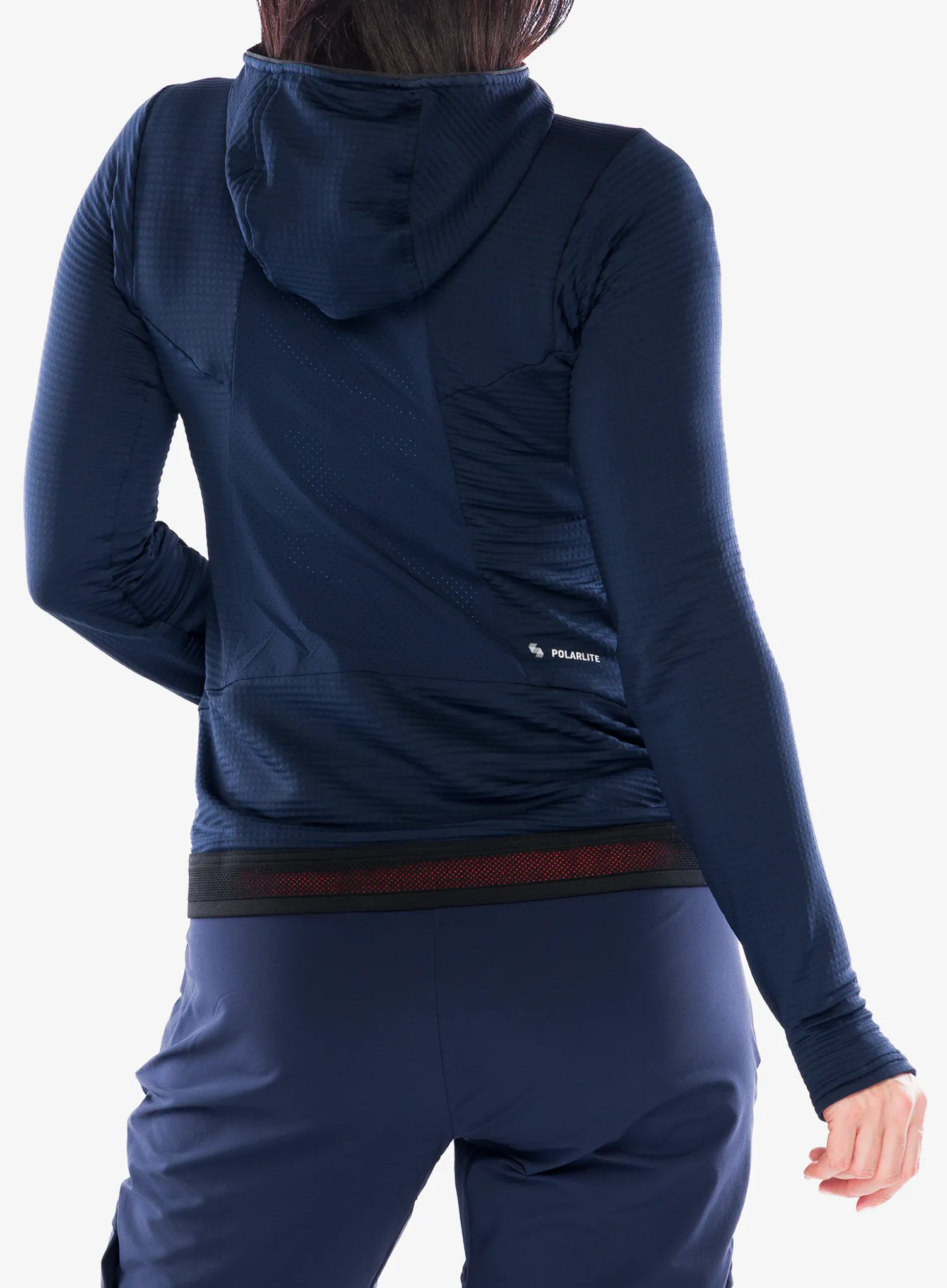 Džemperis su gobtuvu moteriškas Salewa Pedroc PL Hooded Jacket - navy blazer