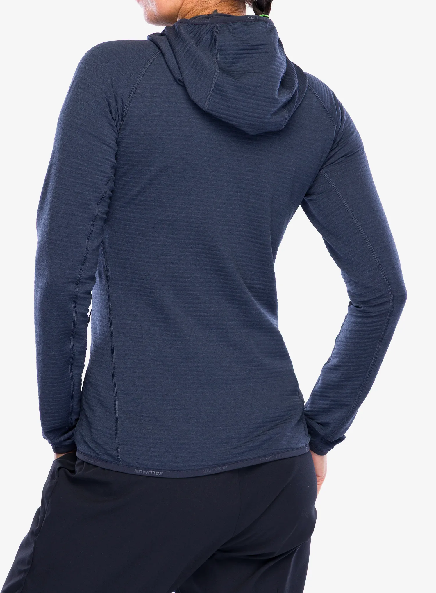 Džemperis su gobtuvu moteriškas Salomon Essential Lightwarm Hoodie - blue nights