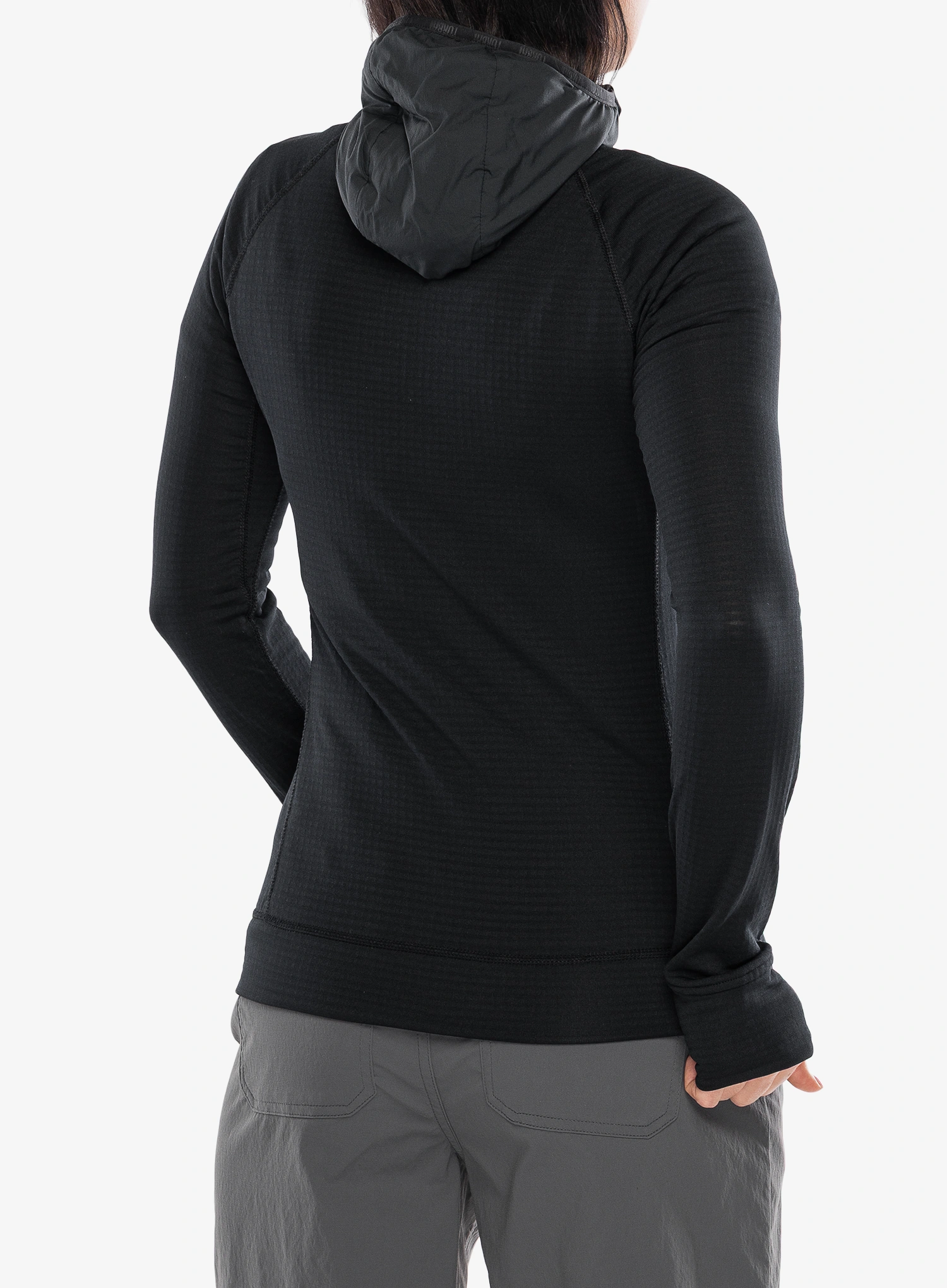 Džemperis su gobtuvu moteriškas Turbat Ilma Hood - jet black/black