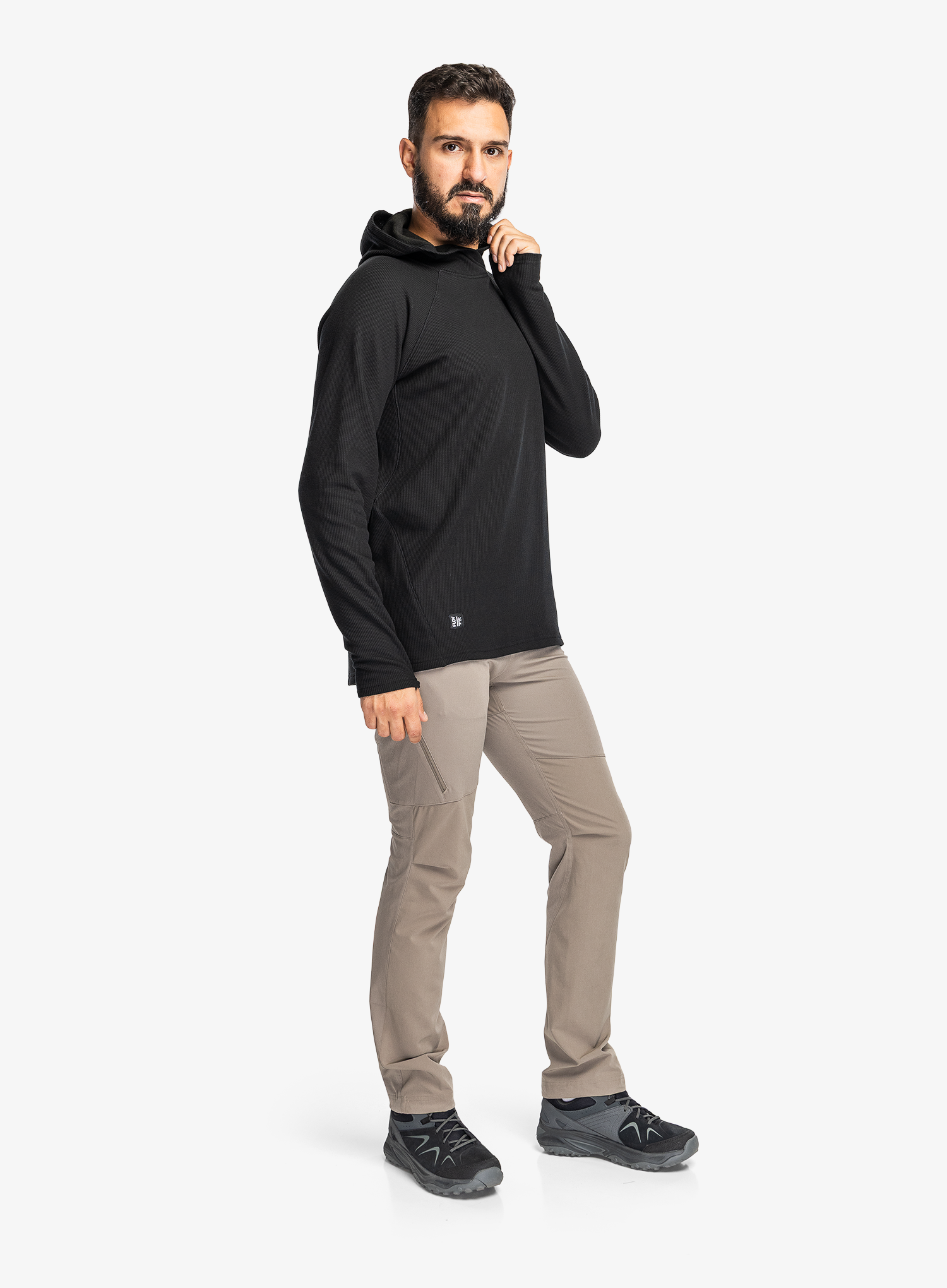 Džemperis su gobtuvu Flov Nomad - black