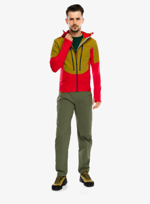 Džemperis su gobtuvu La Sportiva Session Tech Hoody - savana/mountain red