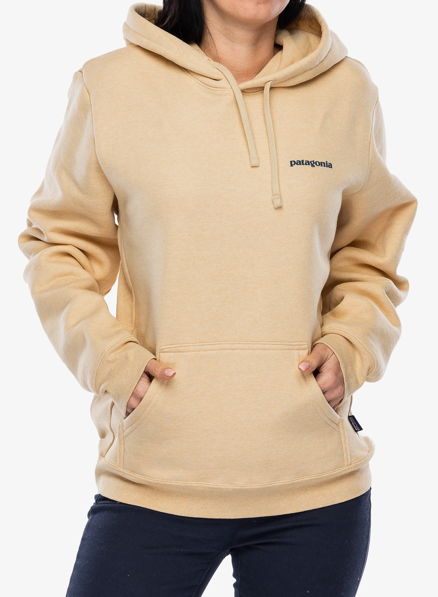 Džemperis su gobtuvu Patagonia Boardshort Logo Uprisal Hoody - beeswax tan