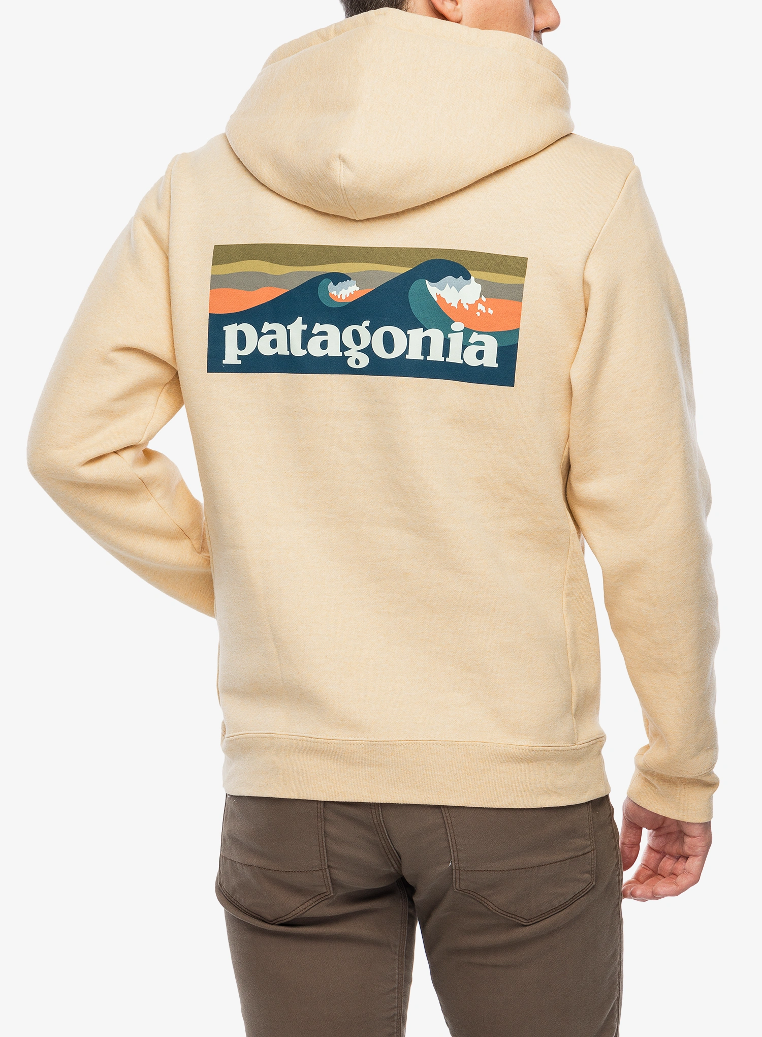 Džemperis su gobtuvu Patagonia Boardshort Logo Uprisal Hoody - beeswax tan