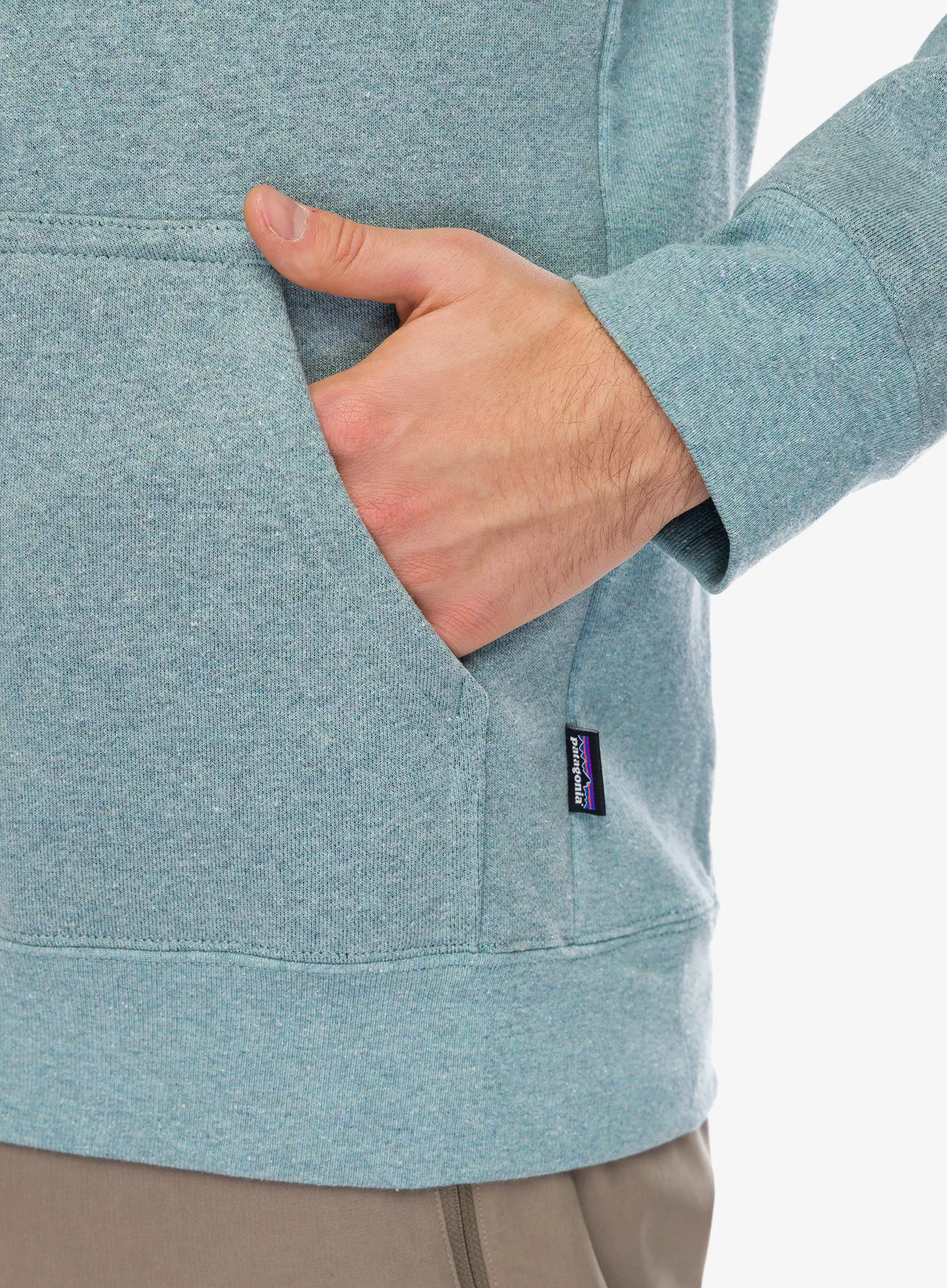 Džemperis su gobtuvu Patagonia Boardshort Logo Uprisal Hoody - blue sage
