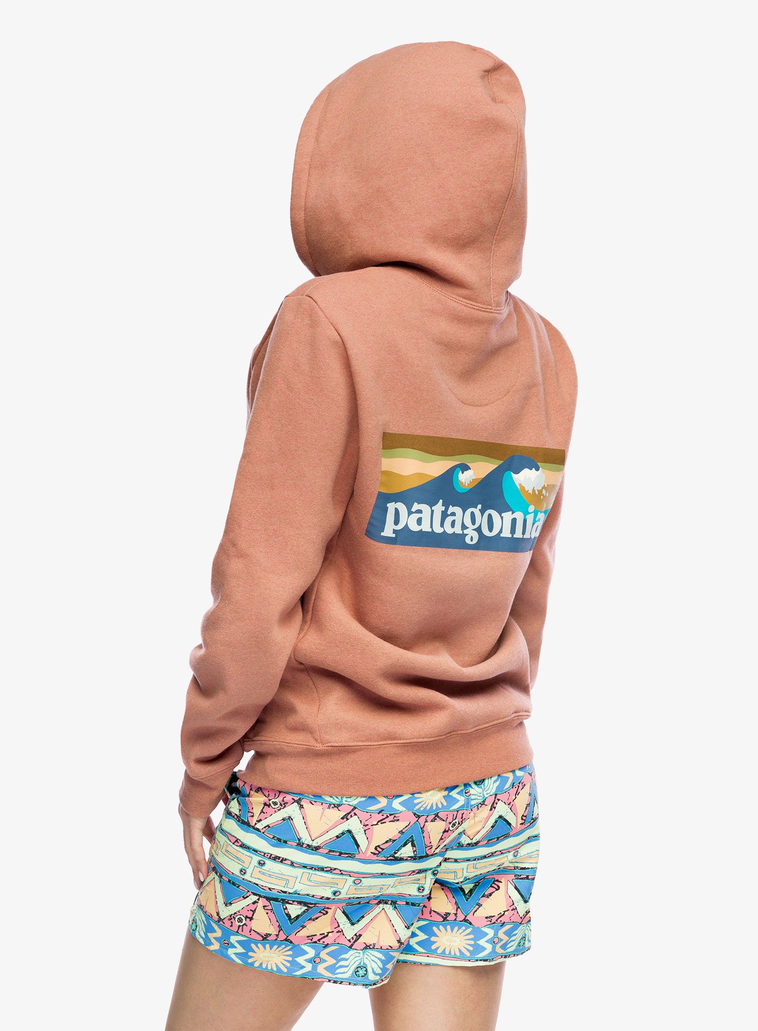 Džemperis su gobtuvu Patagonia Boardshort Logo Uprisal Hoody - sienna clay