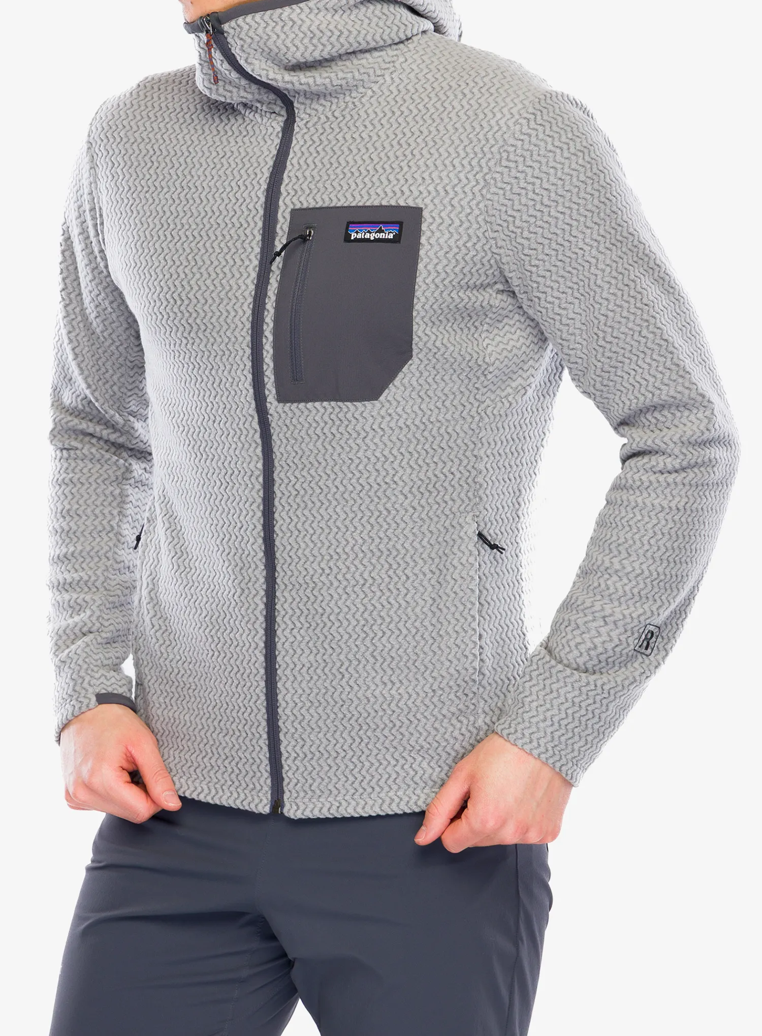 Džemperis su gobtuvu Patagonia R1 Air Full-Zip Hoody - forever grey