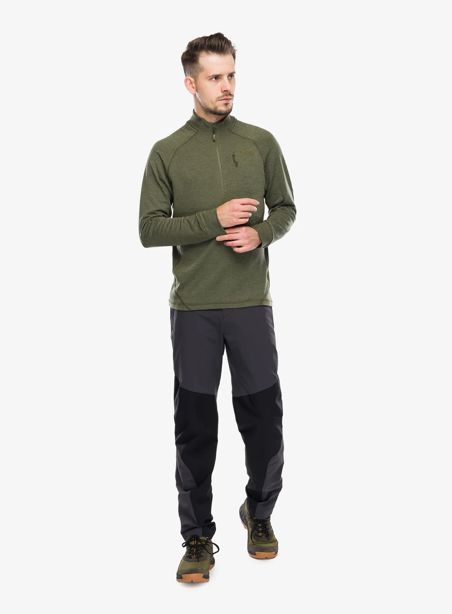 Džemperis su užtrauktuku Rab Nexus Pull-On - olive