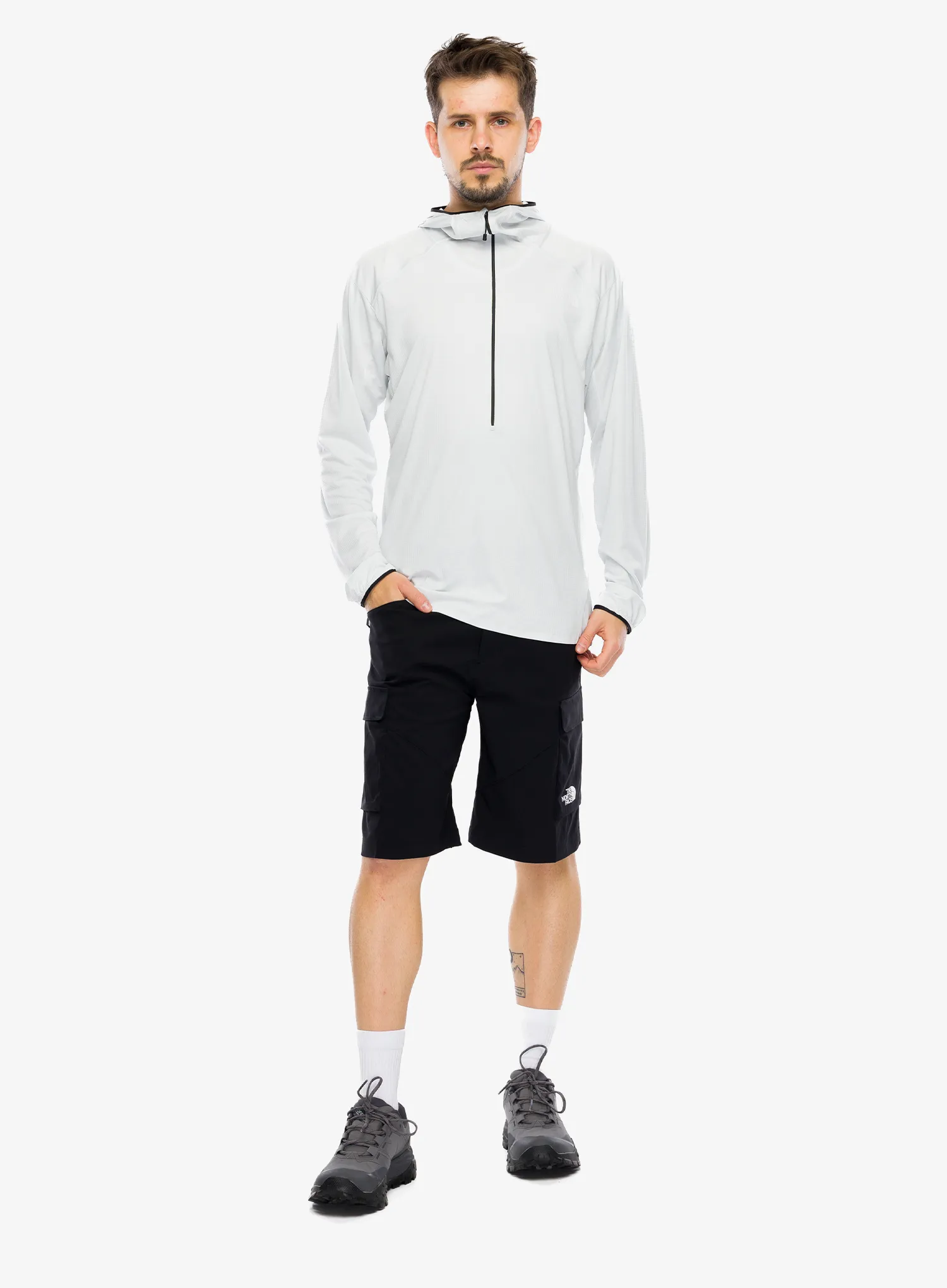 Džemperis su užtrauktuku The North Face Summit Direct Sun Hoodie - pearl stone