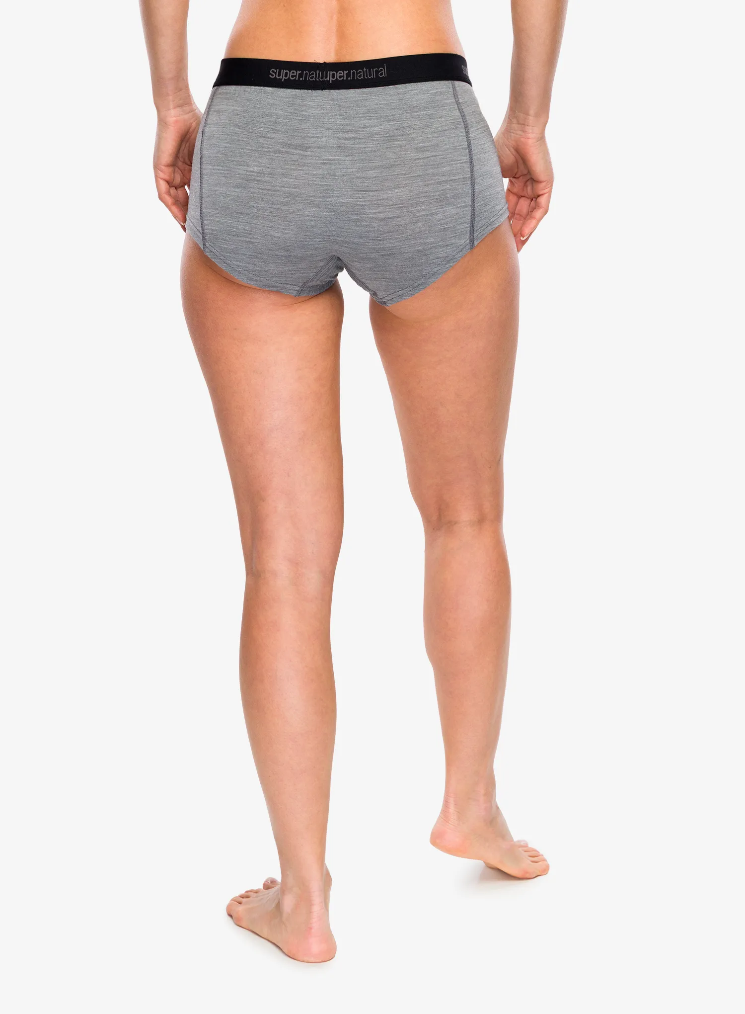 Moteriški termoaktyvūs šortukai Super.natural Tundra175 Boyfriend Hipster - cashmere grey melange