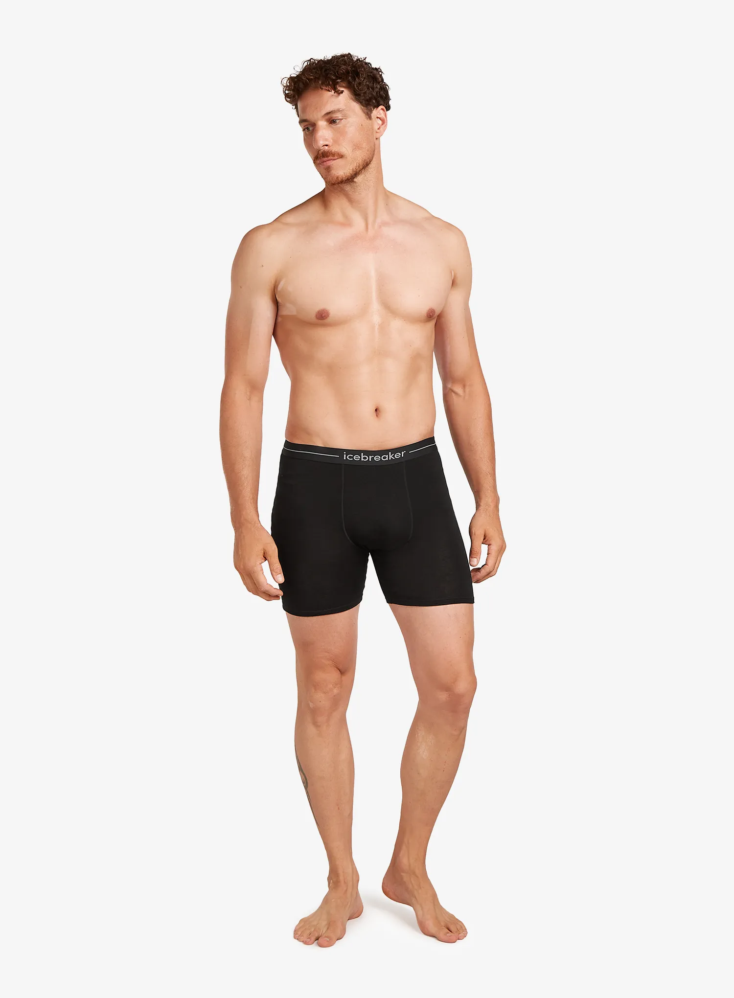 Termoaktyvūs šortukai Icebreaker Anatomica Long Boxers - black