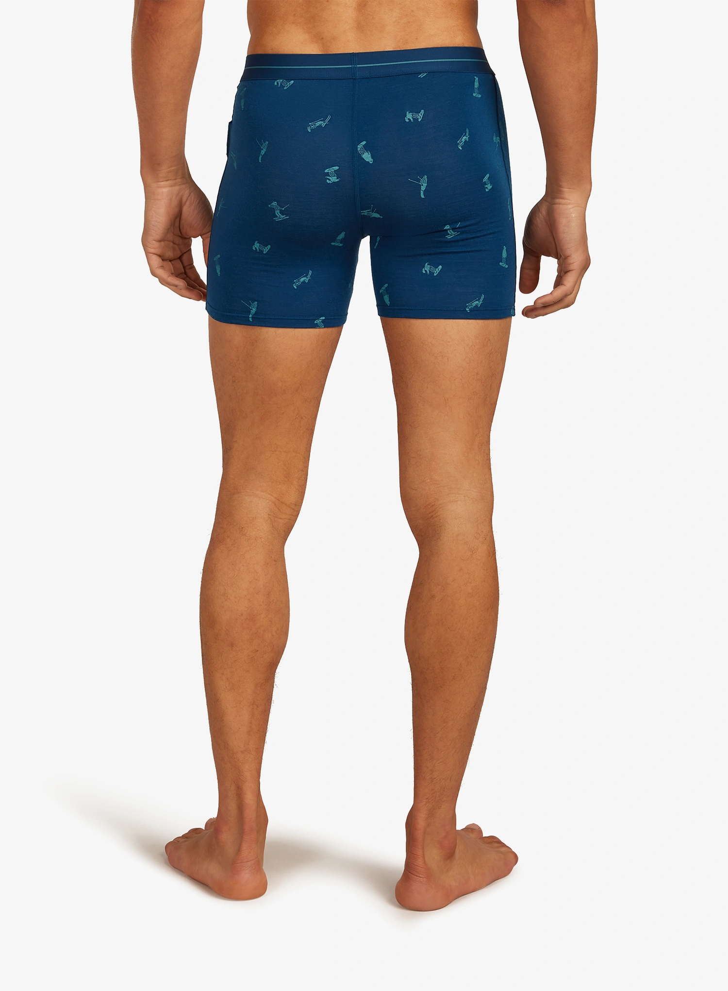 Termoaktyvūs šortukai Icebreaker Merino 150 Anatomica Boxers Ski Day - atlantis/topaz/aop