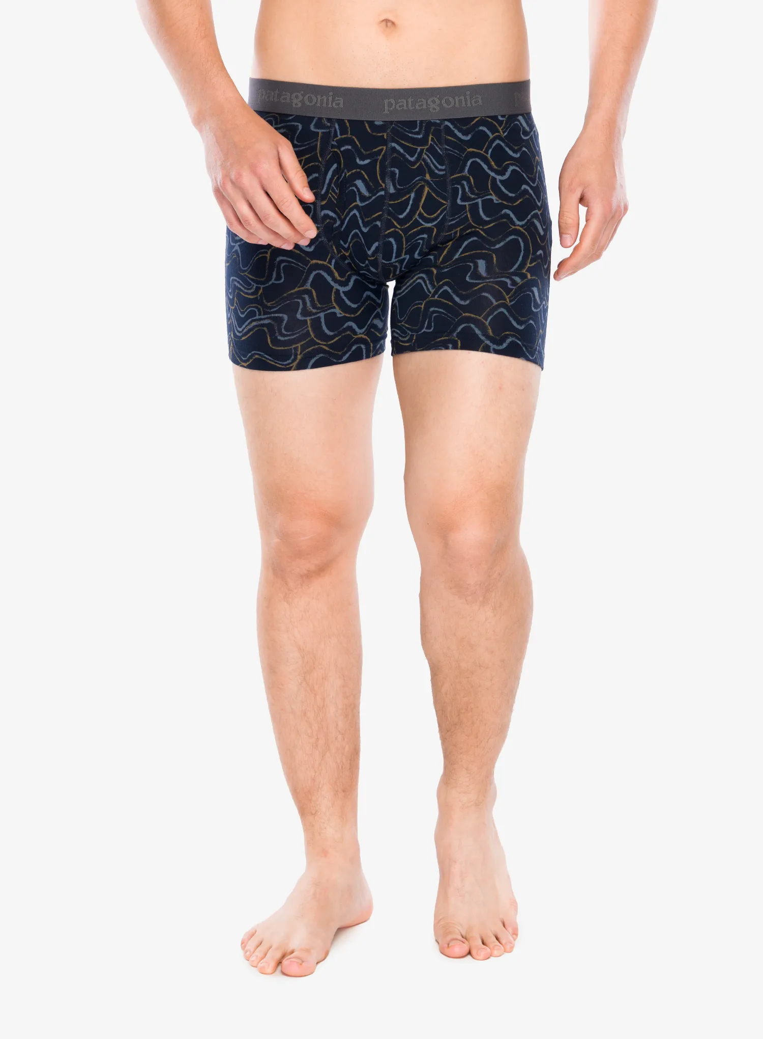 Termoaktyvūs šortukai Patagonia Essential Boxer Briefs - 3 in - small currents/pitch blue