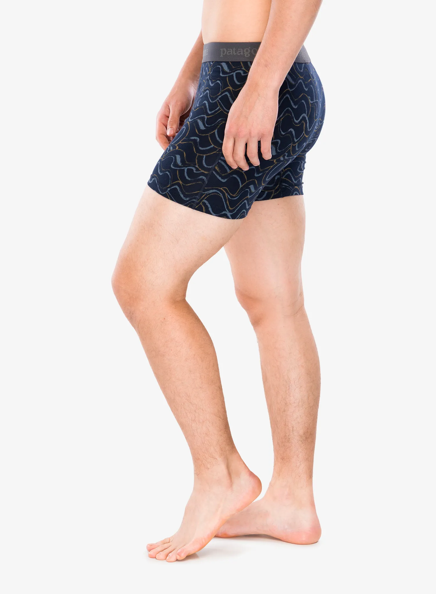 Termoaktyvūs šortukai Patagonia Essential Boxer Briefs - 3 in - small currents/pitch blue