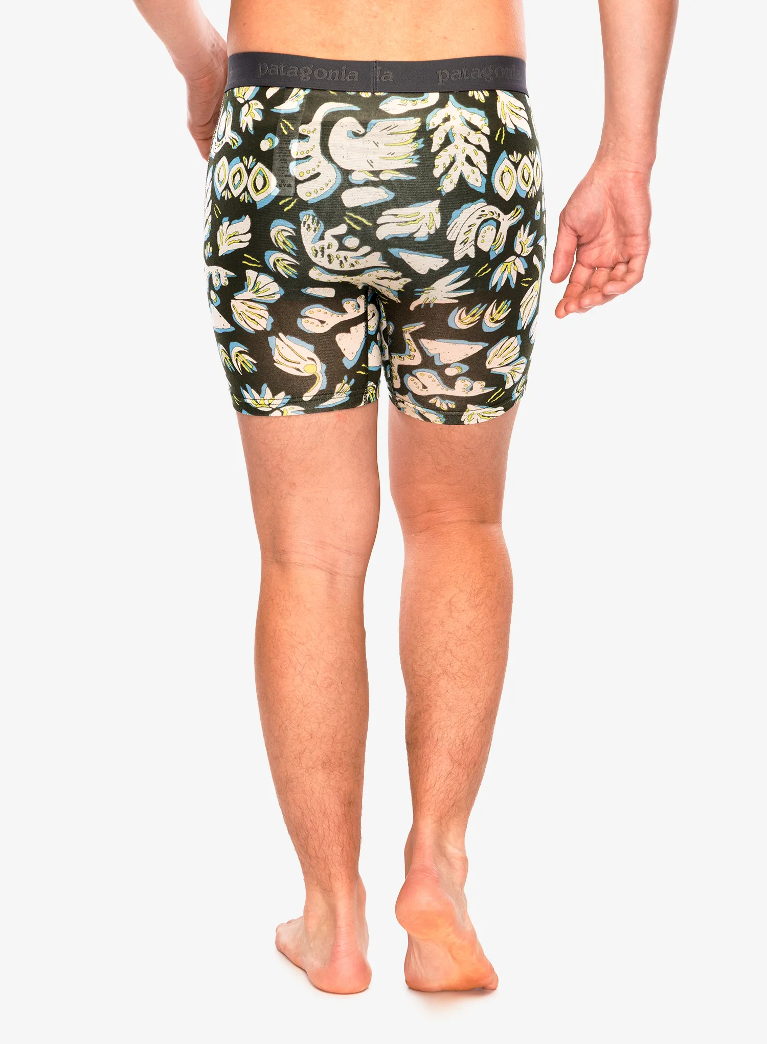 Termoaktyvūs šortukai Patagonia Essential Boxer Briefs 6 in - across ocean/pine needle green