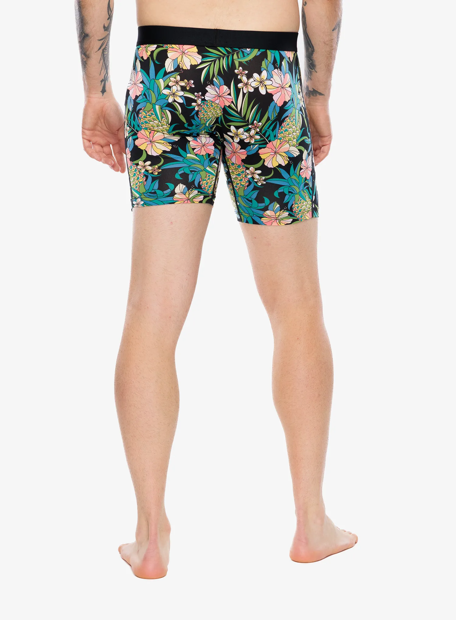 Termoaktyvūs šortukai Saxx Daytripper Comfort Stretch Boxer Brf Fly - pineapple field/black