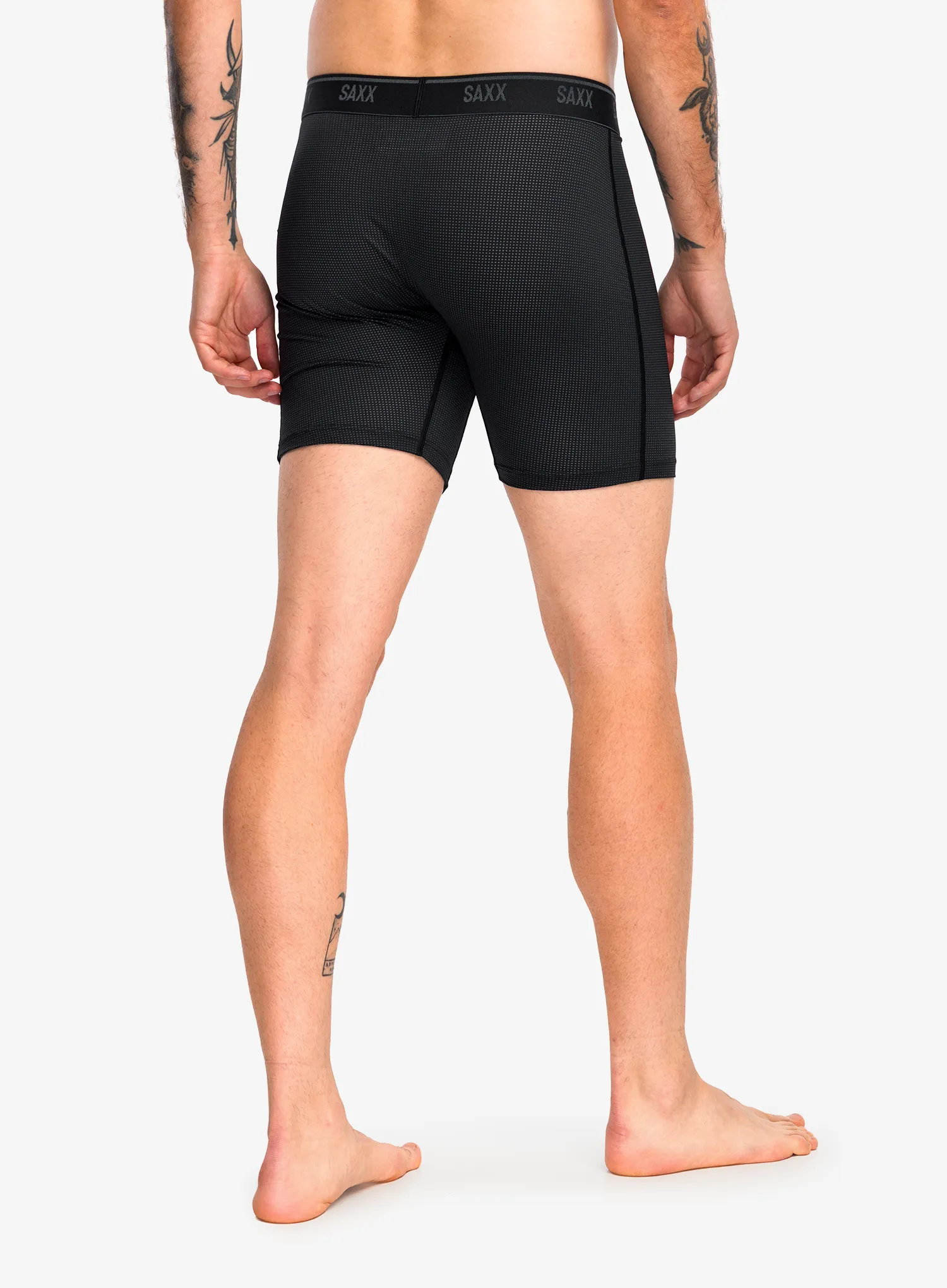 Termoaktyvūs šortukai Saxx Quest Quick-Dry Mesh Boxer Brief Fly - black